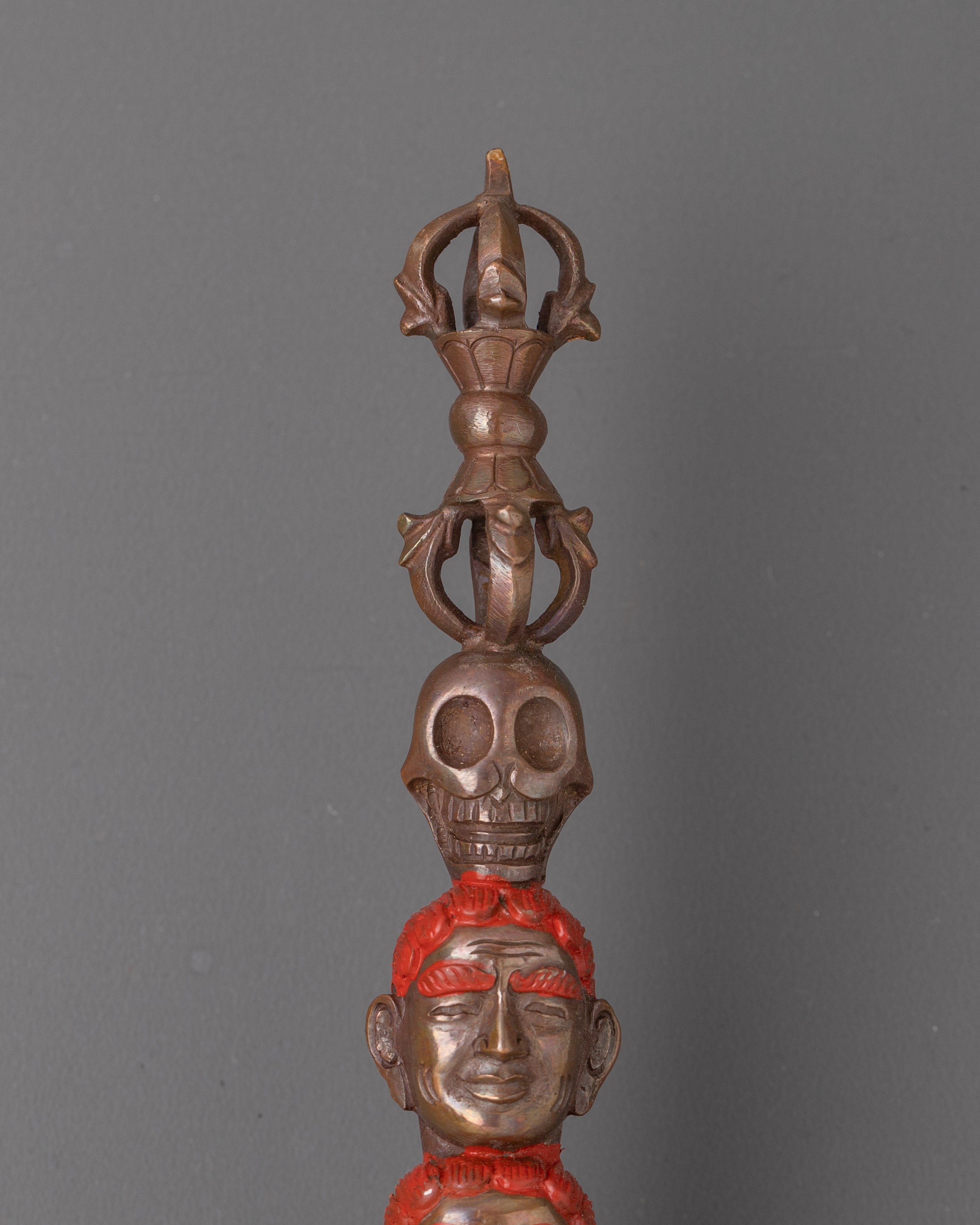 Sacred Traditional Ceremonial Staff Khatan | Buddhist Khatvanga Ritual Staff