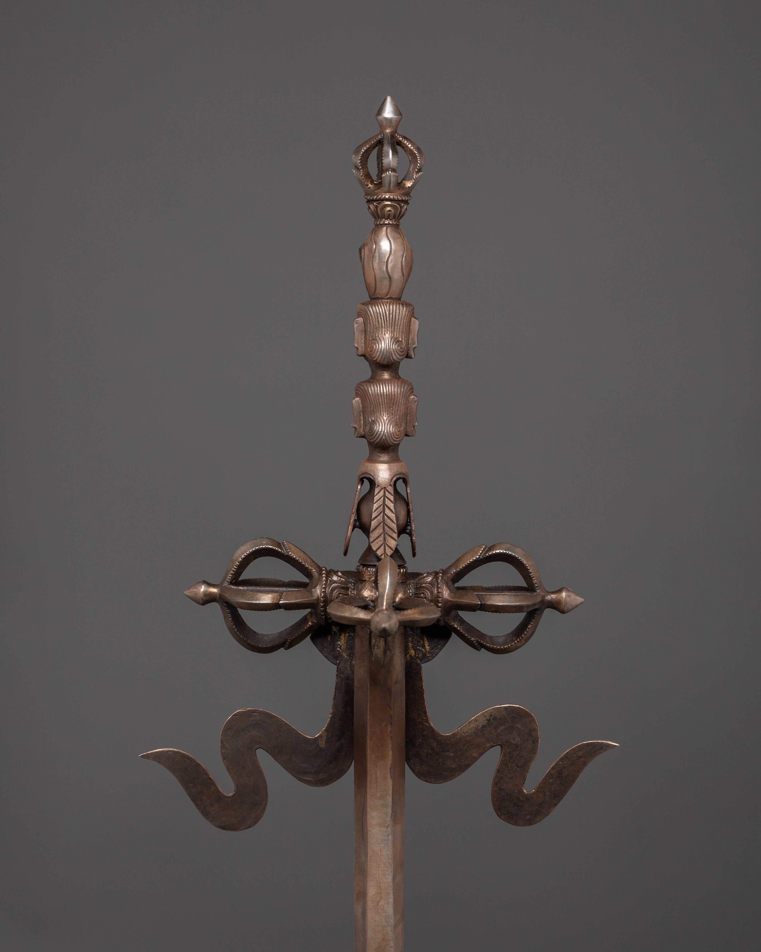Handmade Khatvanga Buddhist Ritual Staff | Authentic Tibetan Ceremonial Art