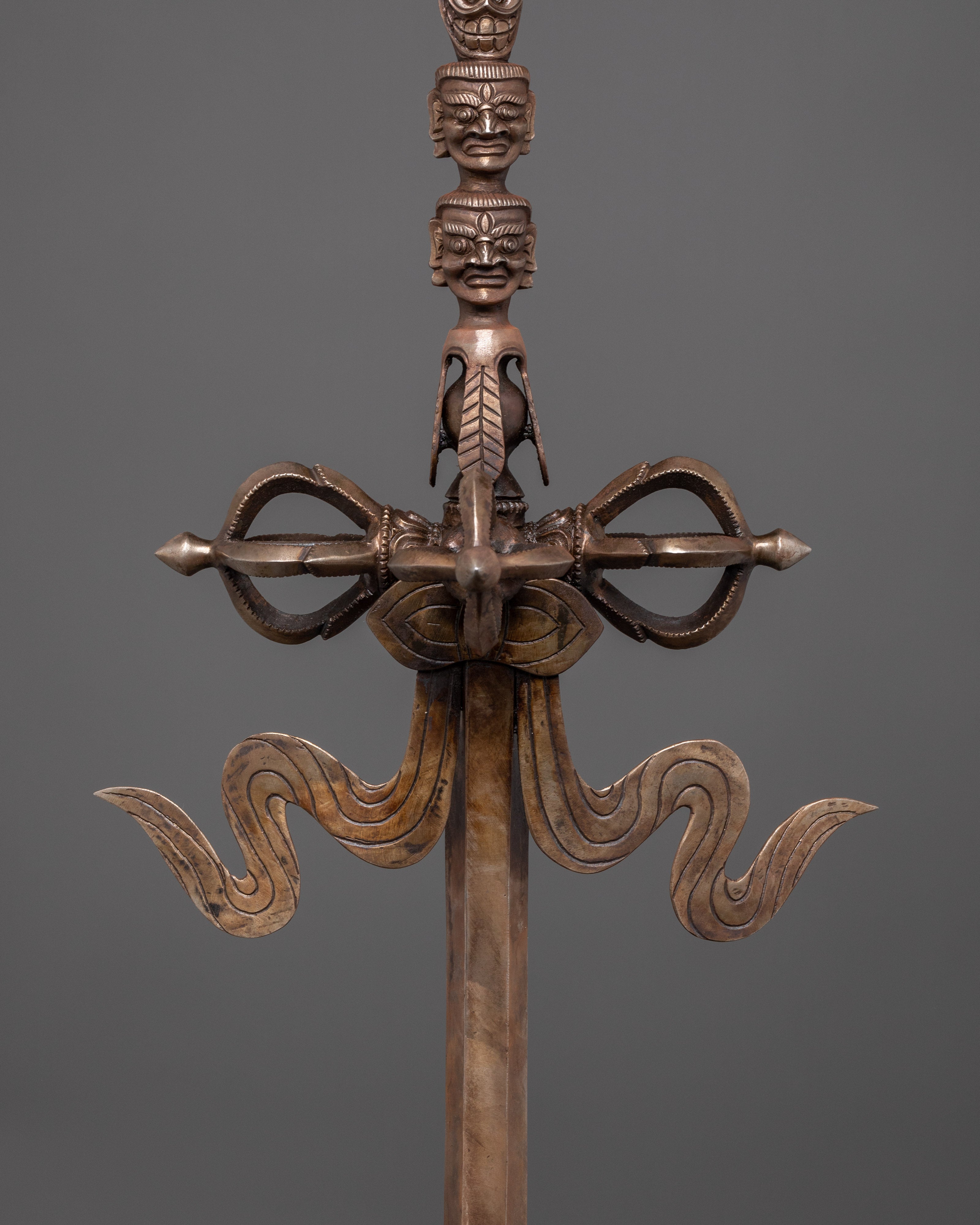 Handmade Khatvanga Buddhist Ritual Staff | Authentic Tibetan Ceremonial Art