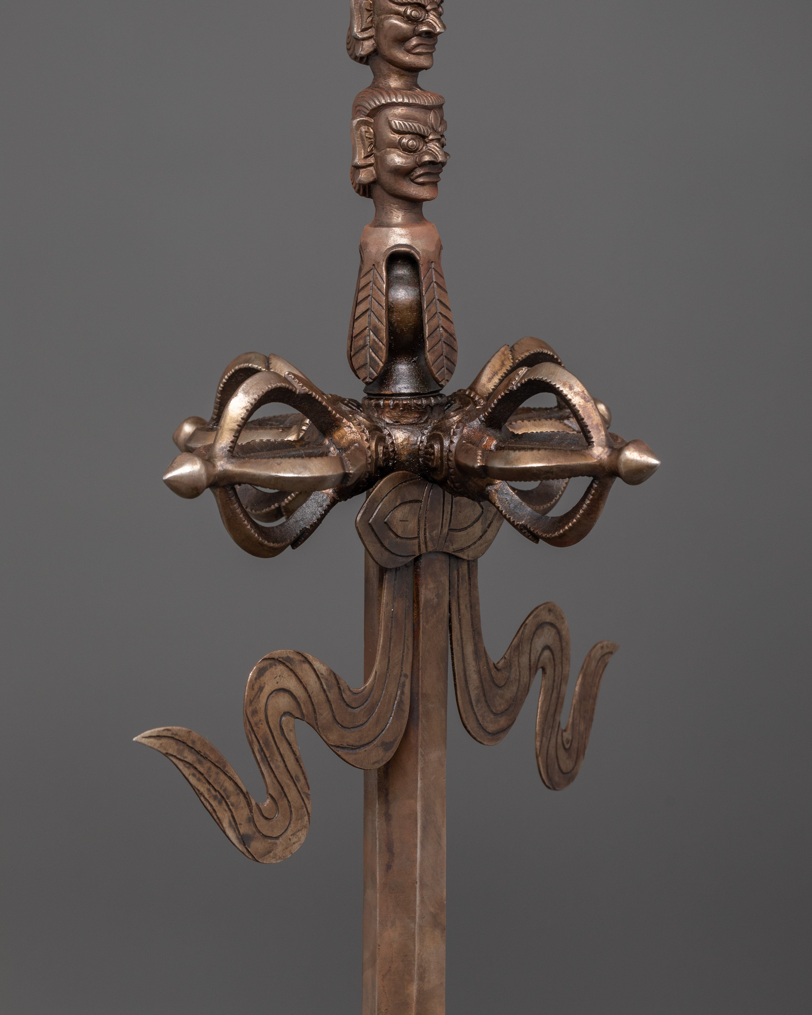 Handmade Khatvanga Buddhist Ritual Staff | Authentic Tibetan Ceremonial Art