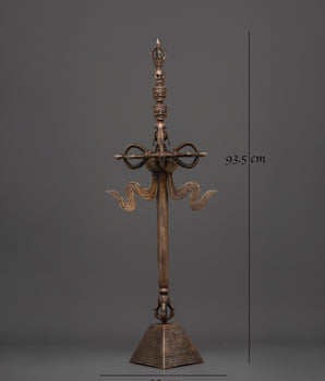 Handmade Khatvanga Buddhist Ritual Staff | Authentic Tibetan Ceremonial Art