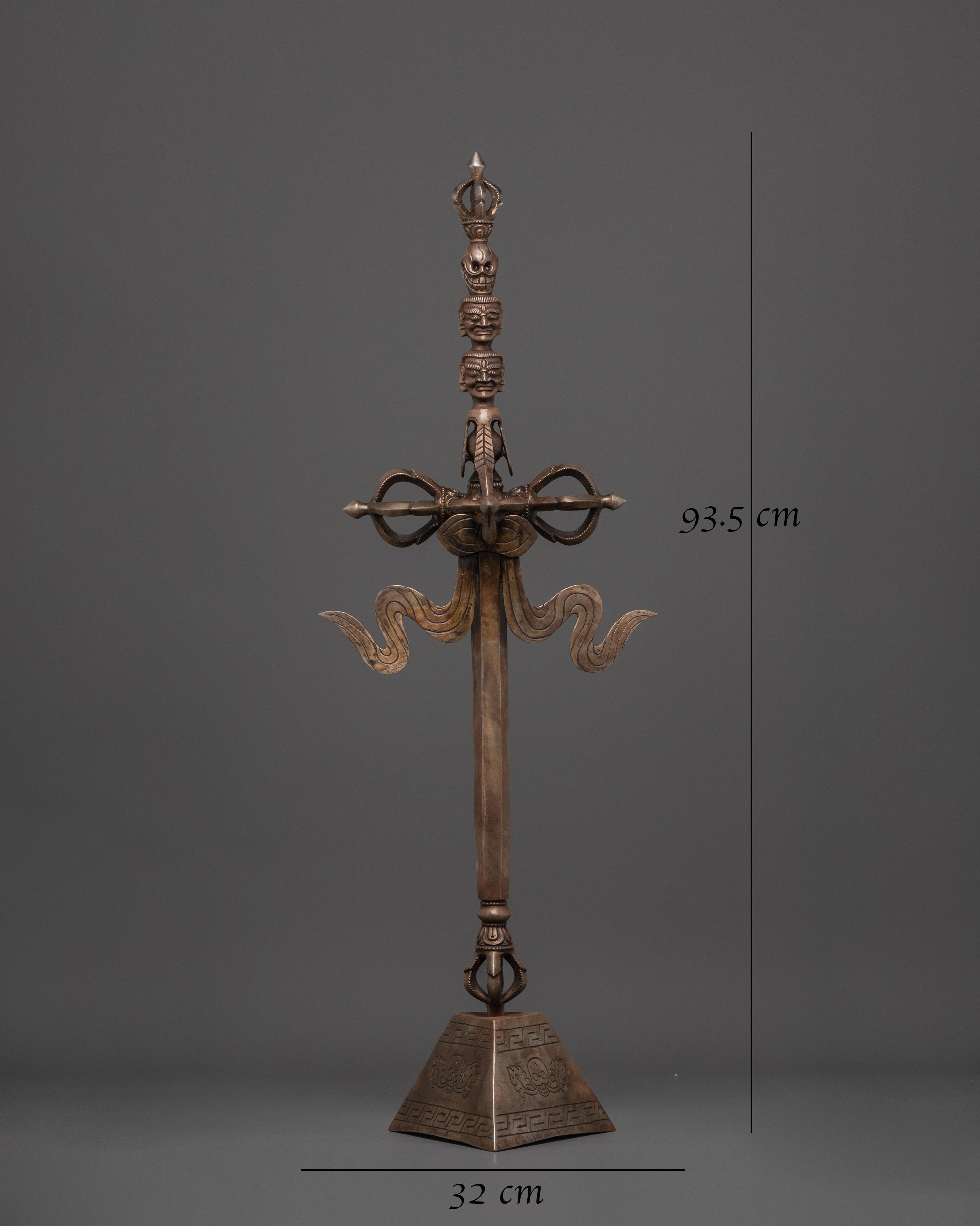 Handmade Khatvanga Buddhist Ritual Staff | Authentic Tibetan Ceremonial Art