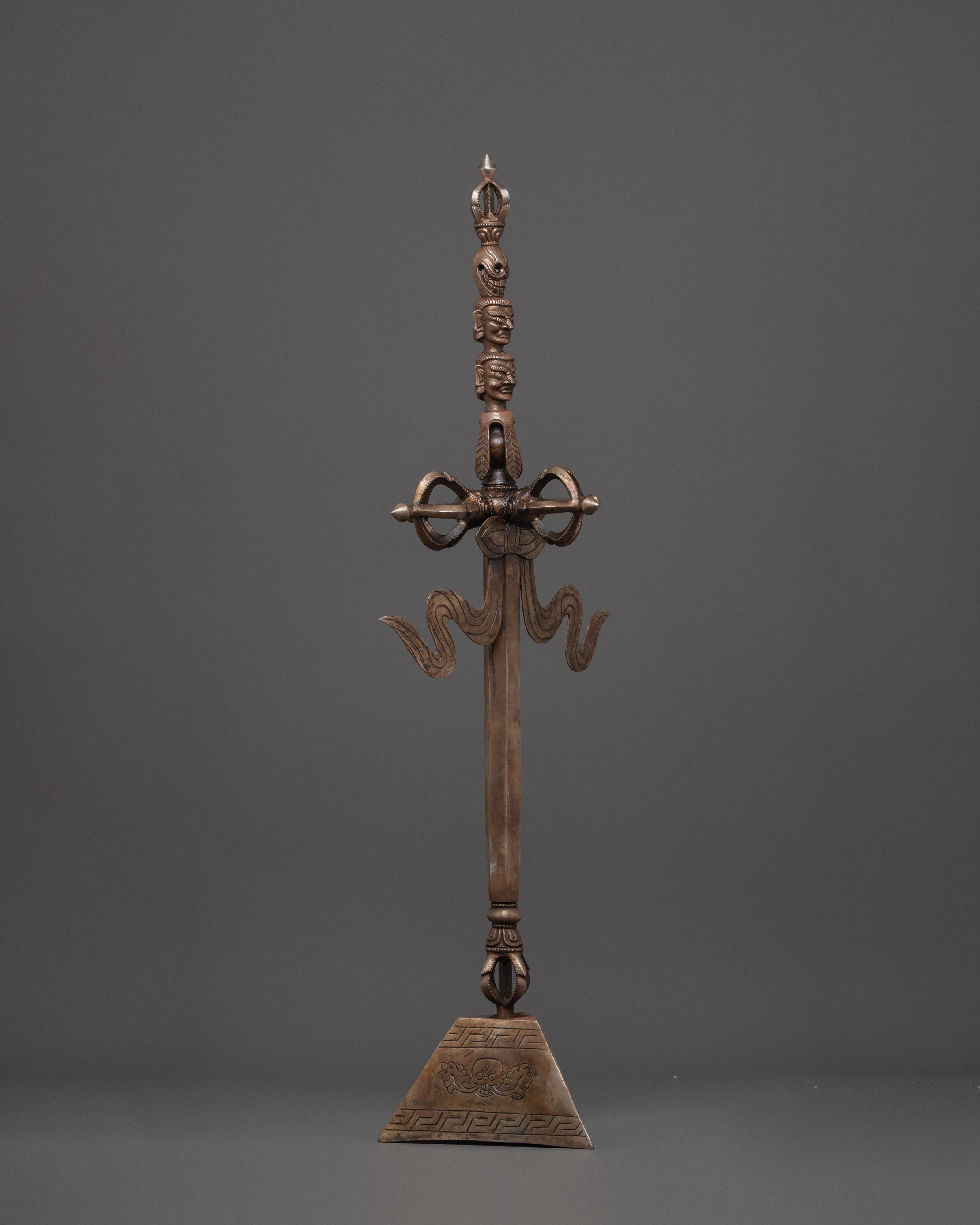 Handmade Khatvanga Buddhist Ritual Staff | Authentic Tibetan Ceremonial Art