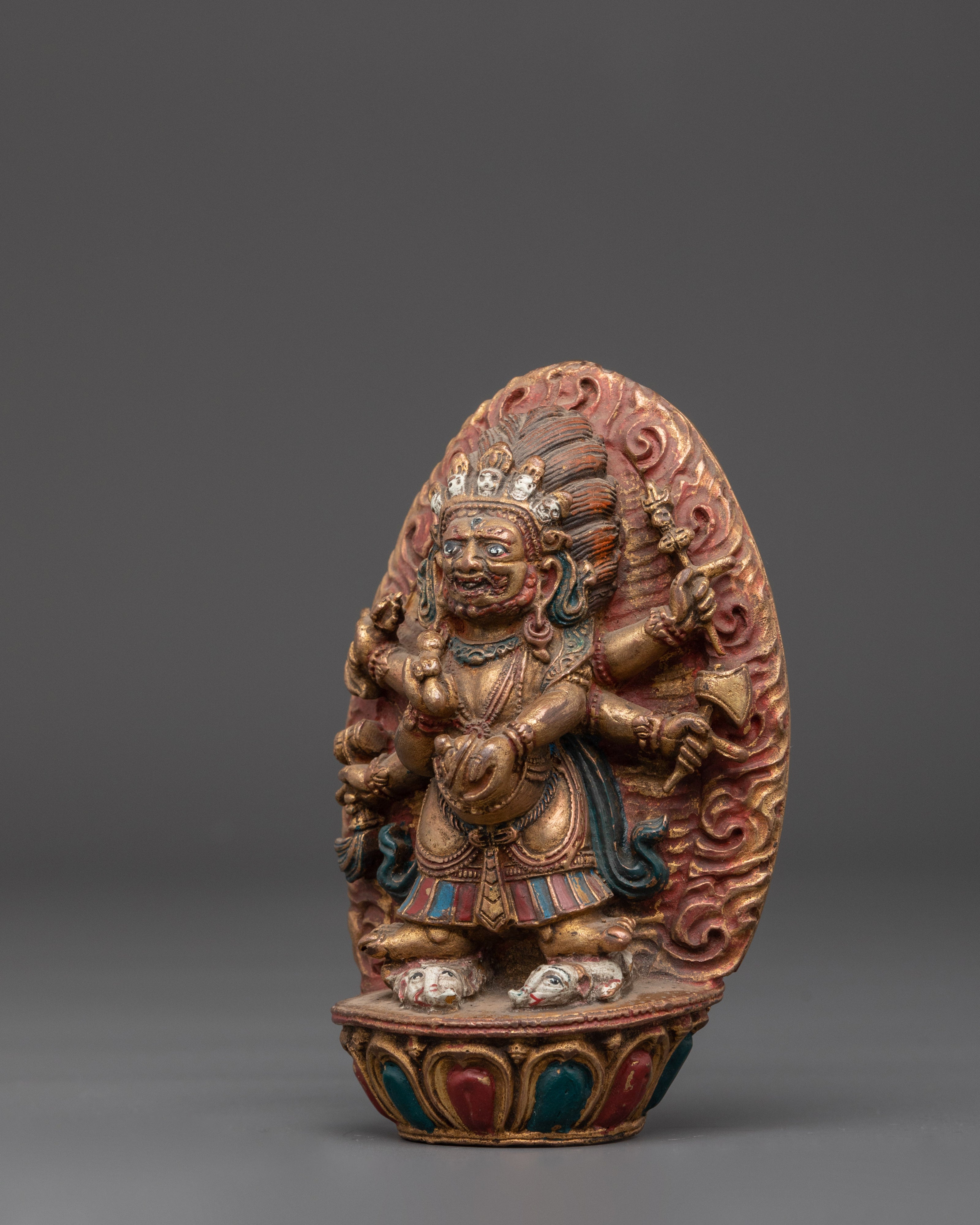 Handcrafted Mahakala Sculpture | Tibetan Protector Deity