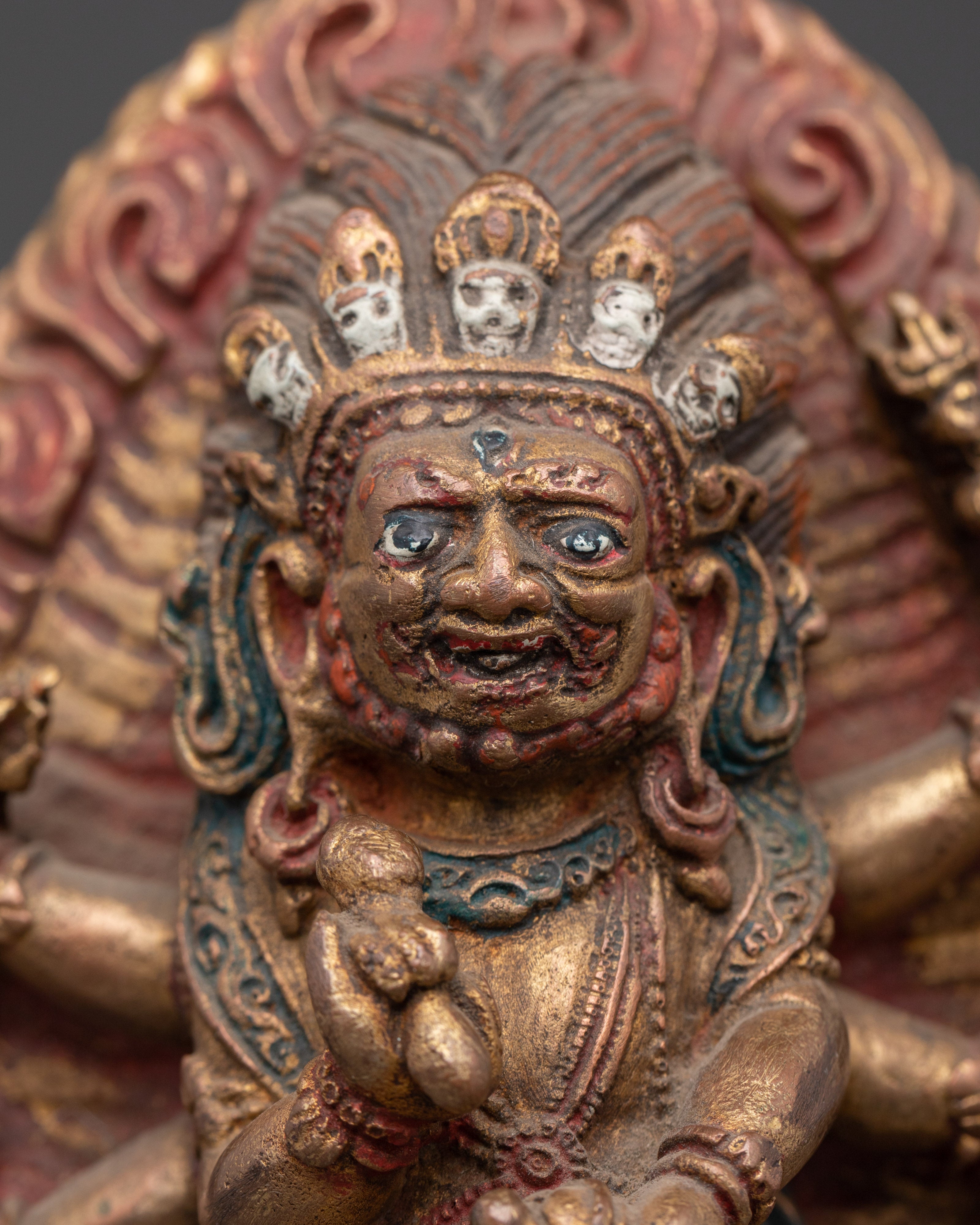 Handcrafted Mahakala Sculpture | Tibetan Protector Deity