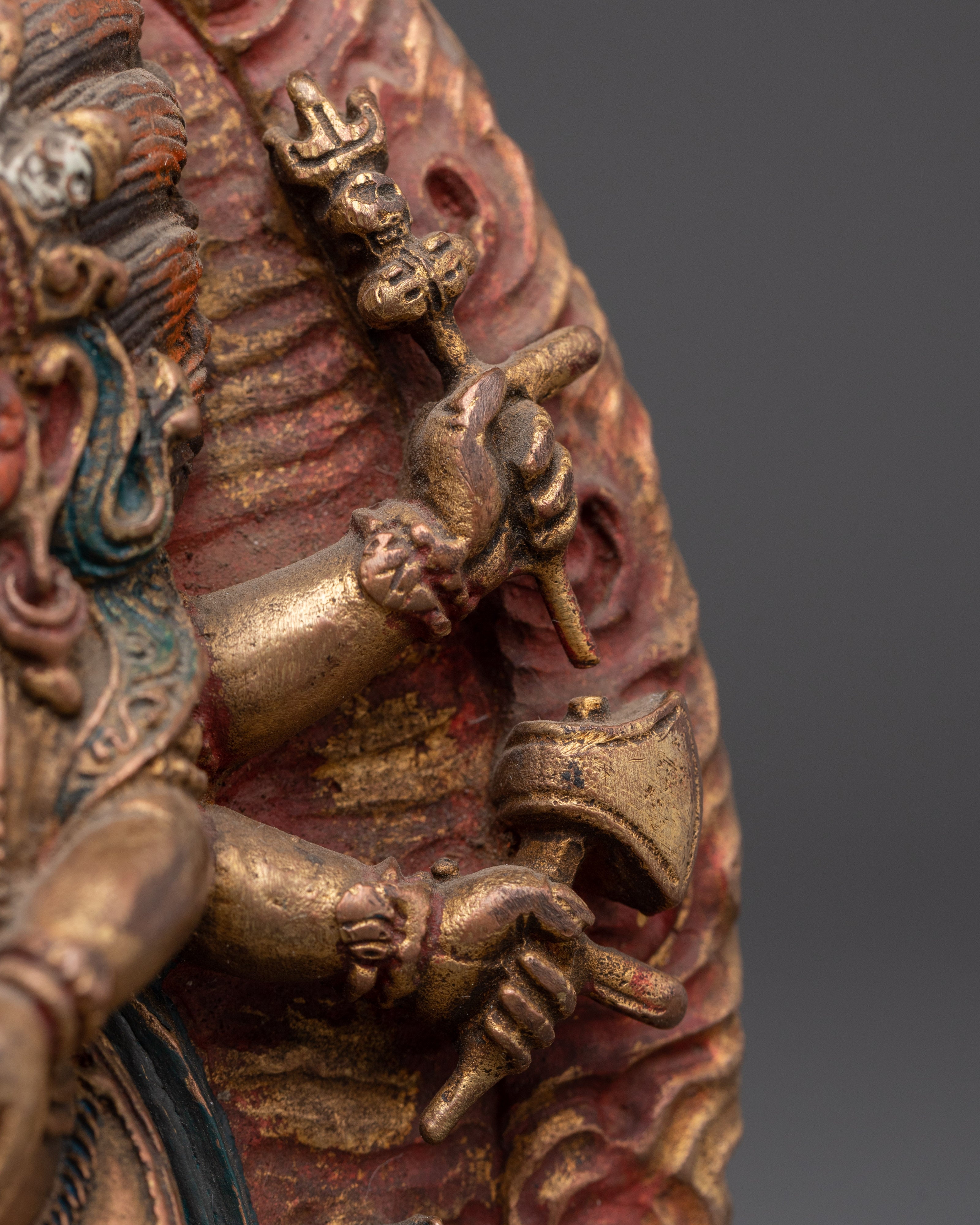 Handcrafted Mahakala Sculpture | Tibetan Protector Deity