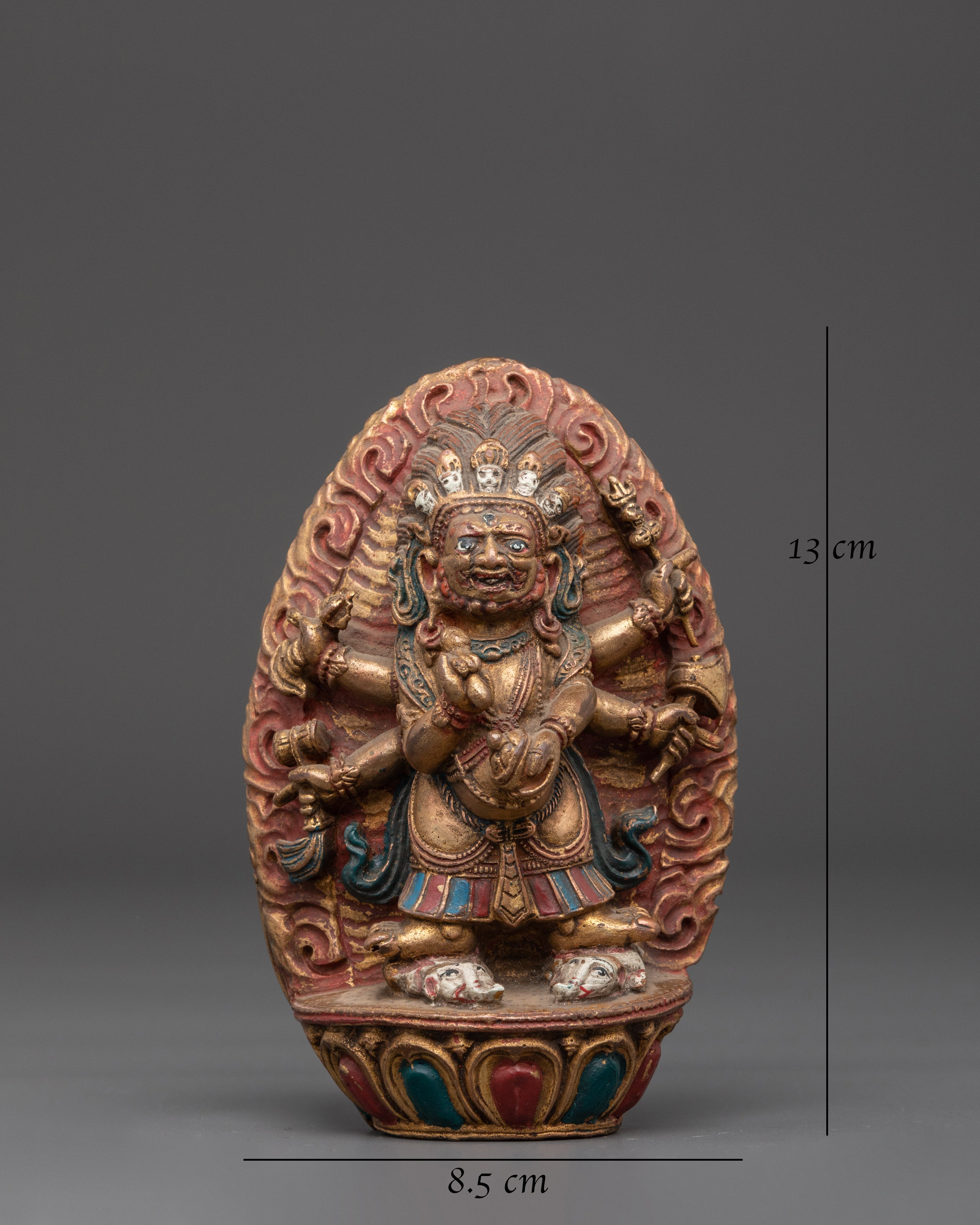 Handcrafted Mahakala Sculpture | Tibetan Protector Deity