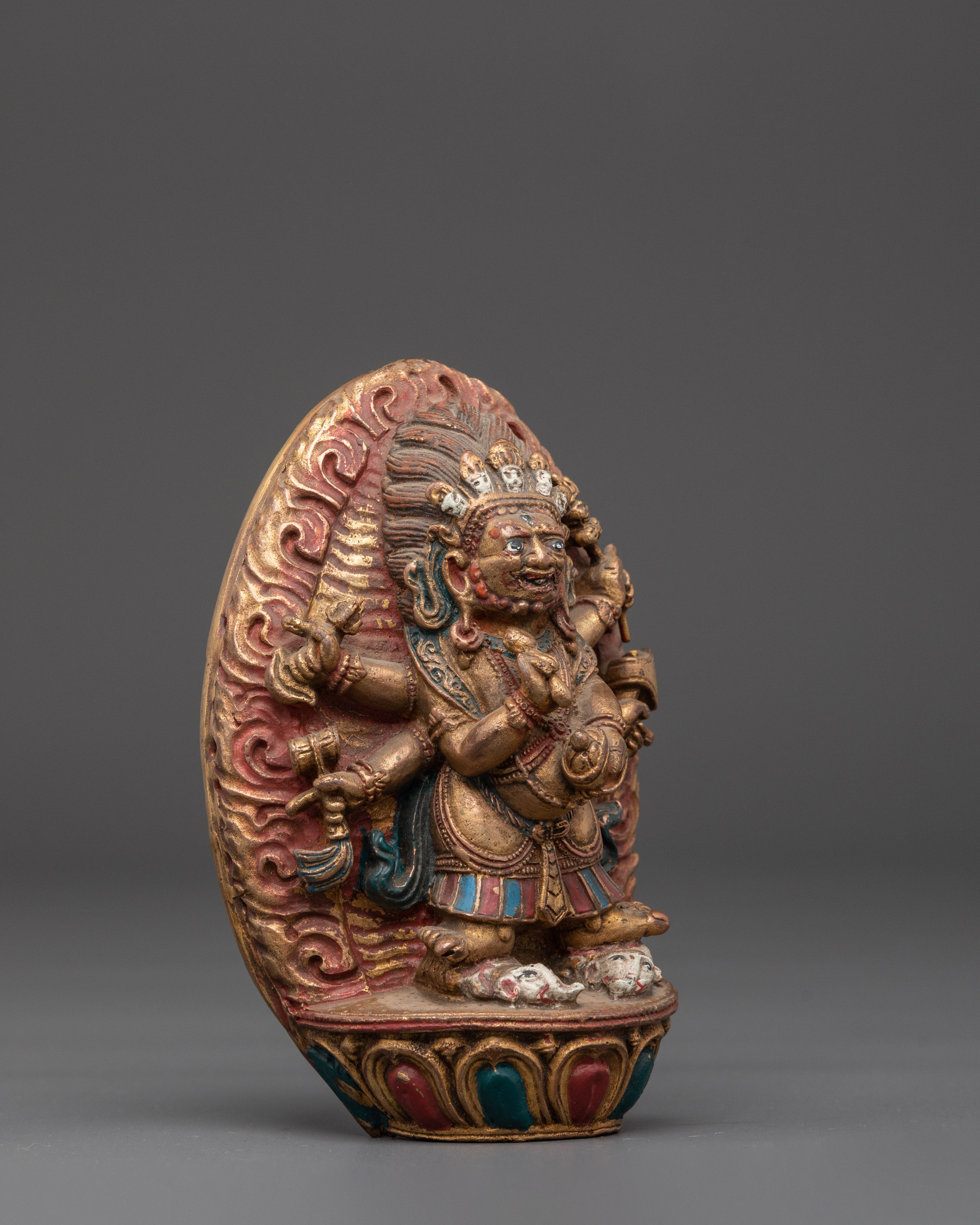 Handcrafted Mahakala Sculpture | Tibetan Protector Deity
