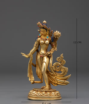 Sacred Standing White Tara Sculpture | Dance of Compassion
