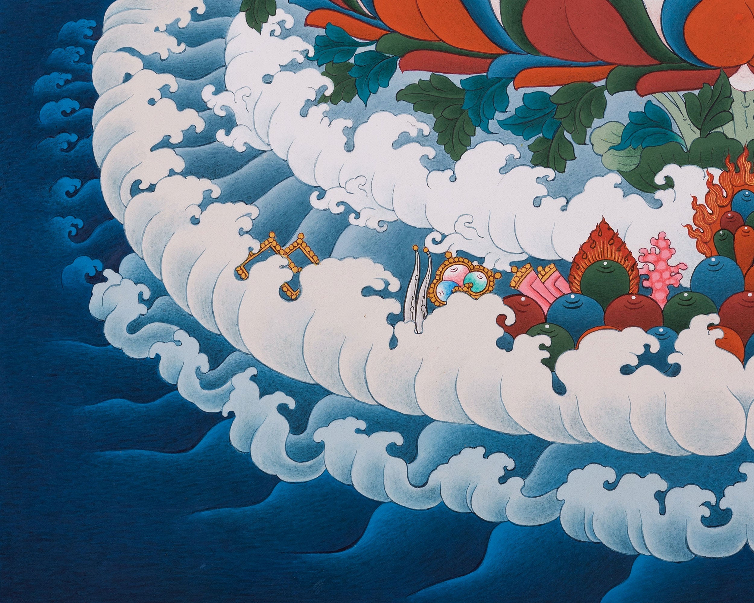 Manjushri, the Buddha of Wisdom | Traditional Karma Gadri Style
