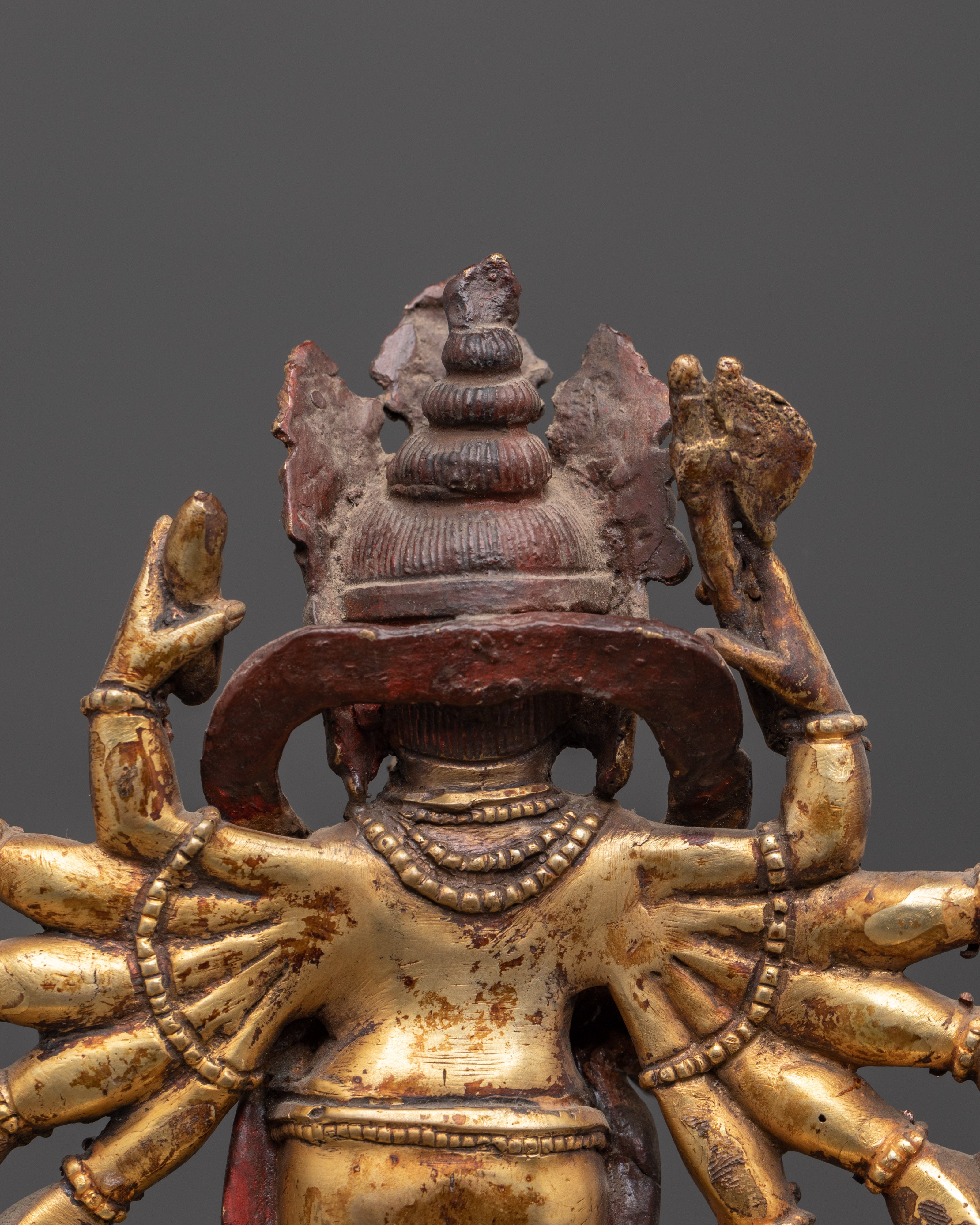 Ganesh Crystal Statue | Coral and Turquoise Inlaid