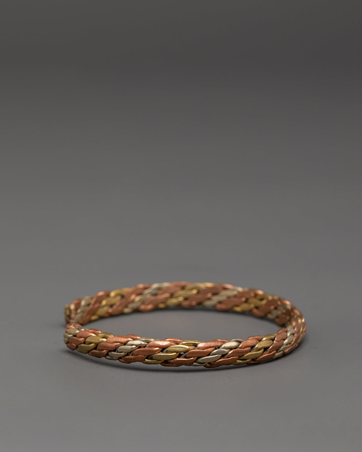 Braid Cuff Bracelet | Handmade Tibetan White Metal Cuff Bracelet