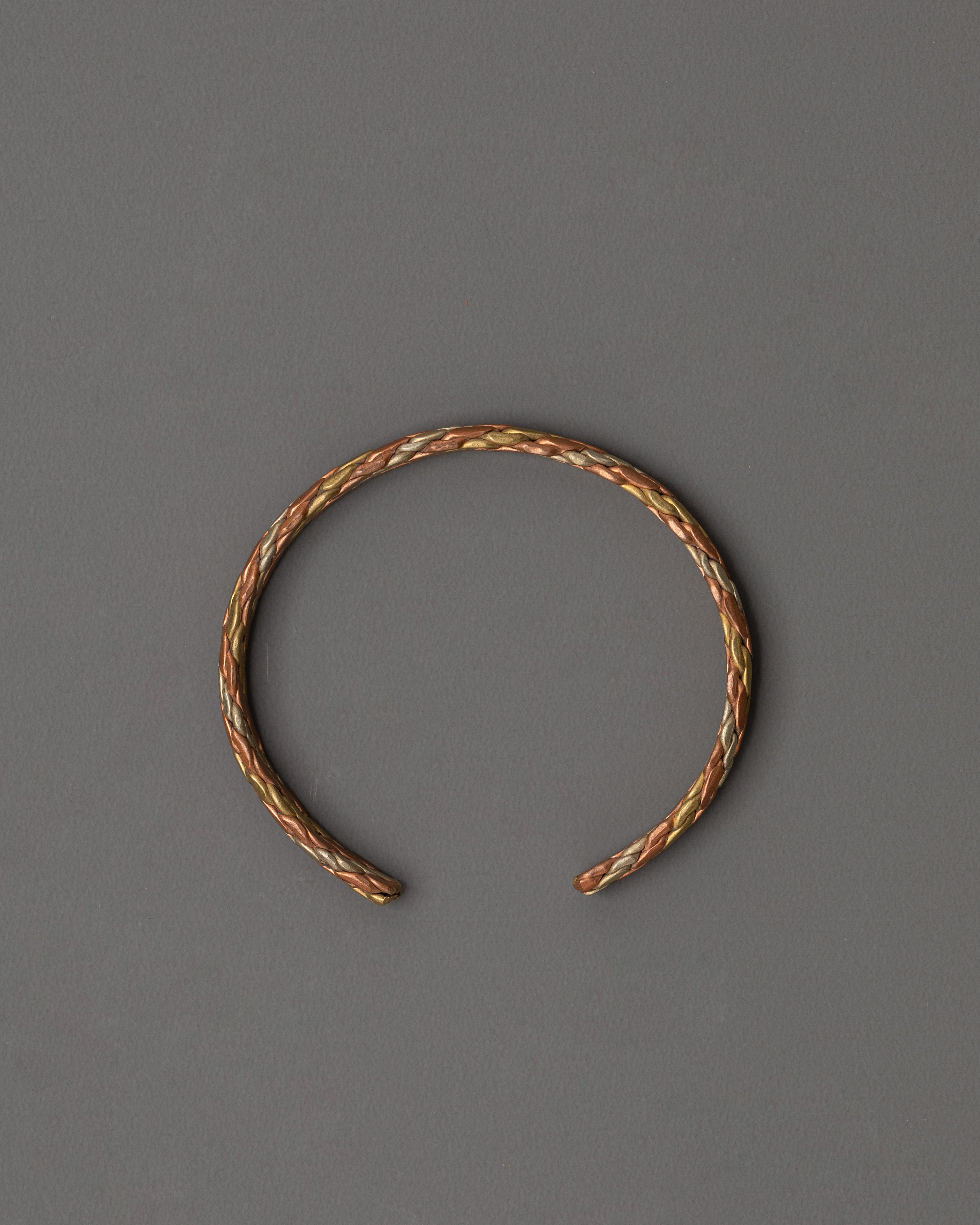 Braid Cuff Bracelet | Handmade Tibetan White Metal Cuff Bracelet