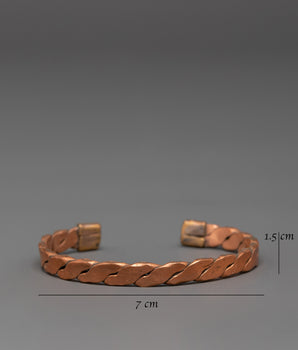 Handmade Twisted Copper Cuff Bracelet | Artisan Positive Energy Jewelry