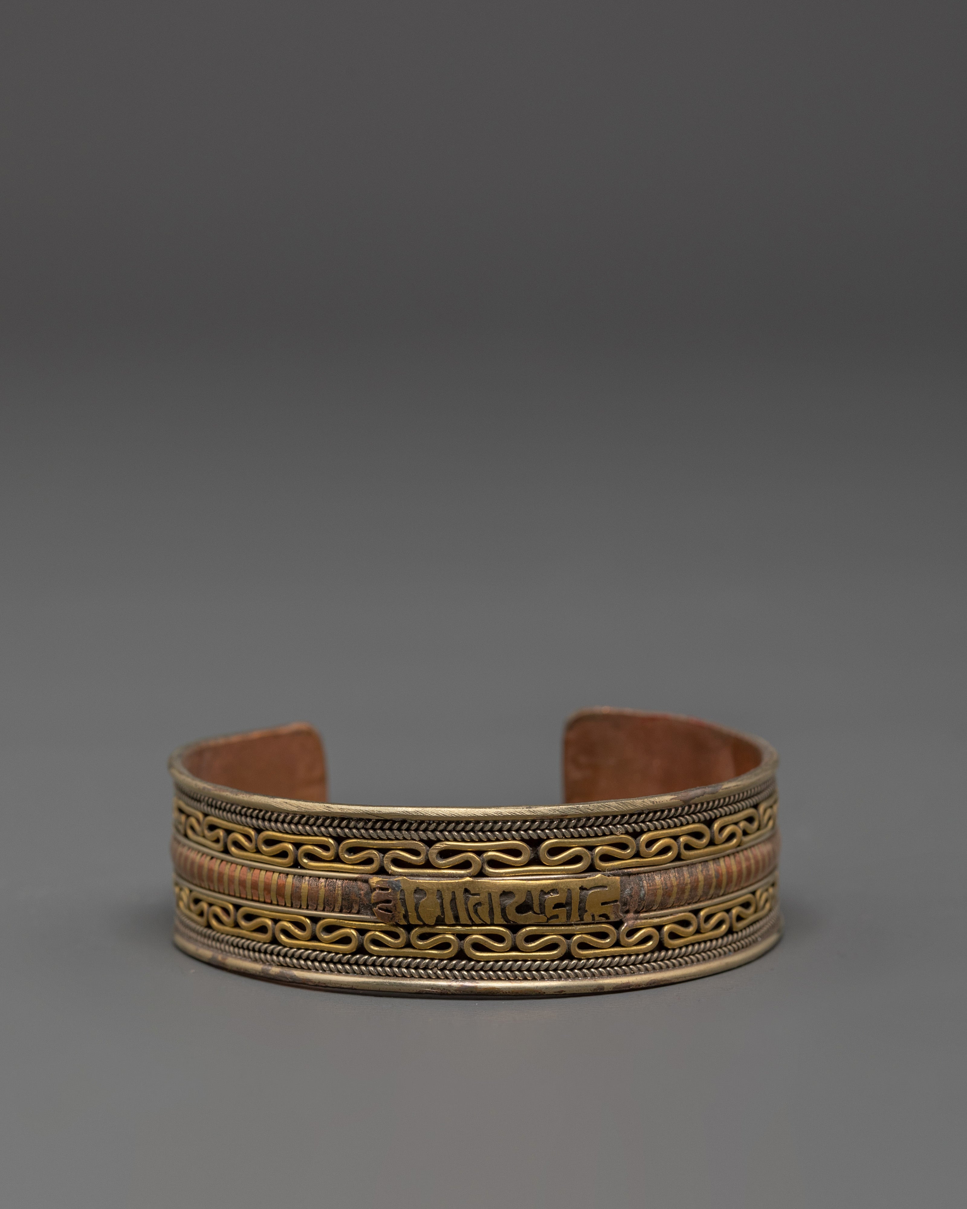 Traditional Tibetan Cuff Bracelet | Copper Brass Jewelry