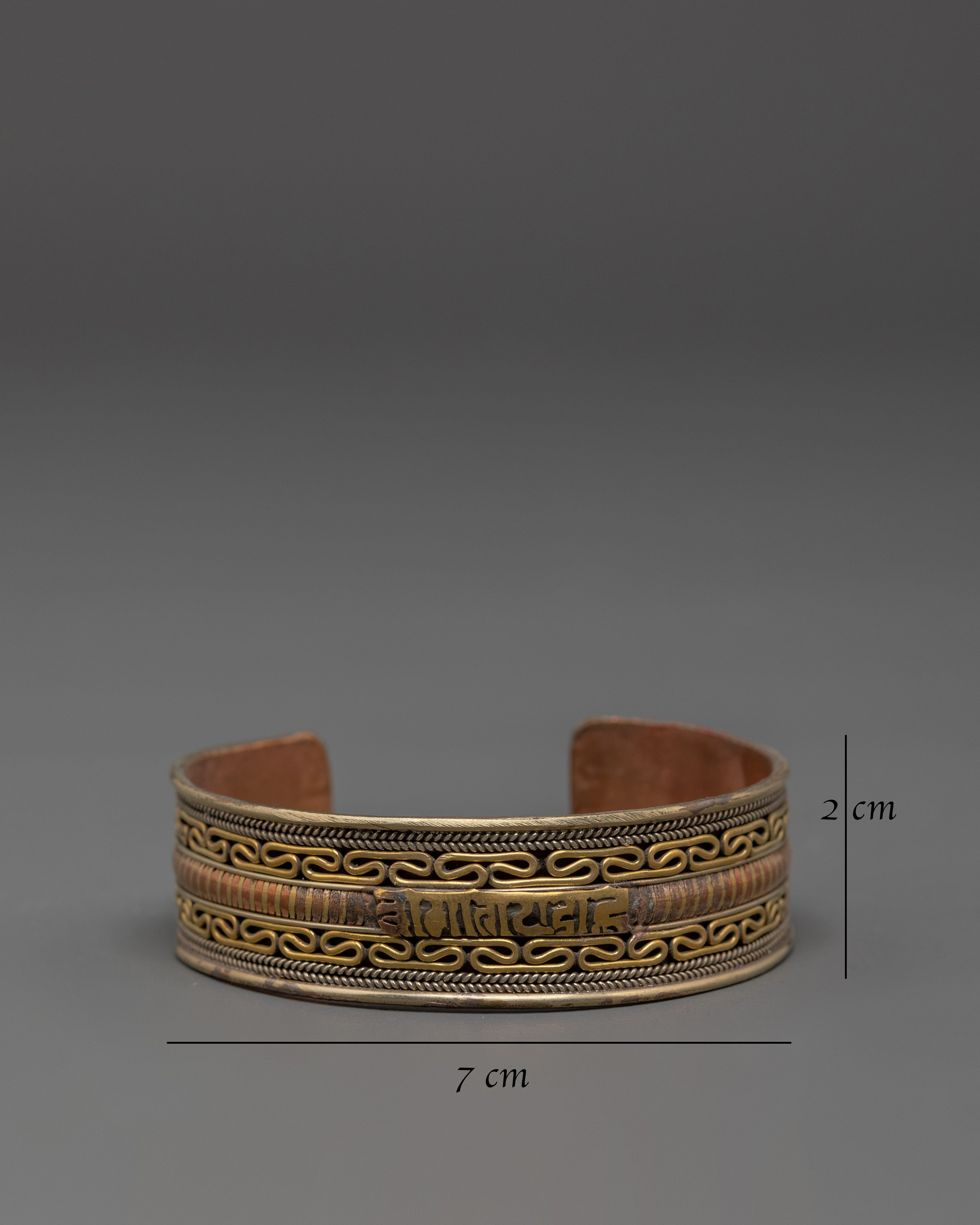 Traditional Tibetan Cuff Bracelet | Copper Brass Jewelry