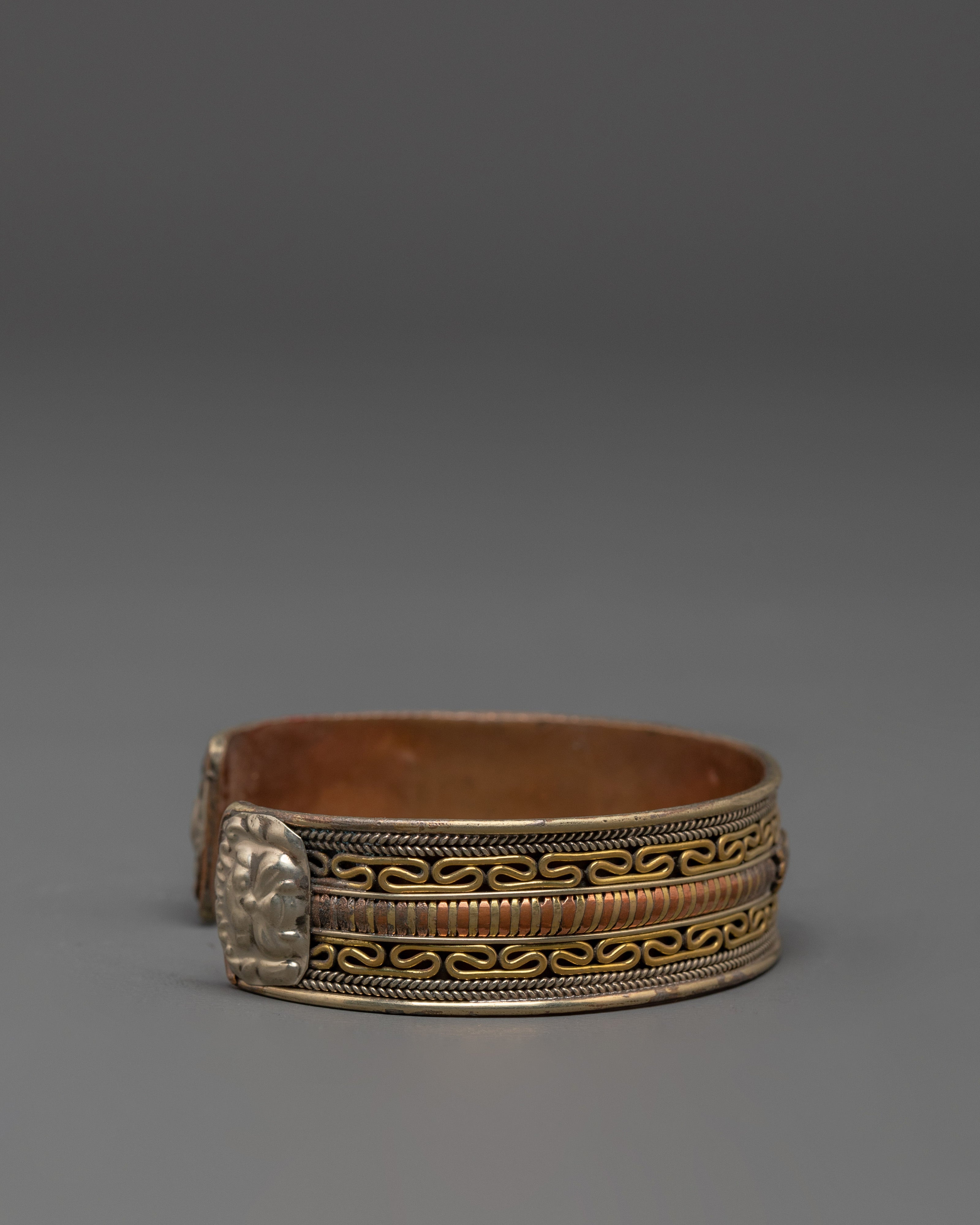 Traditional Tibetan Cuff Bracelet | Copper Brass Jewelry
