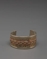 Traditional Himalayan Cuff Bracelet | Copper Brass Metal Jewelry