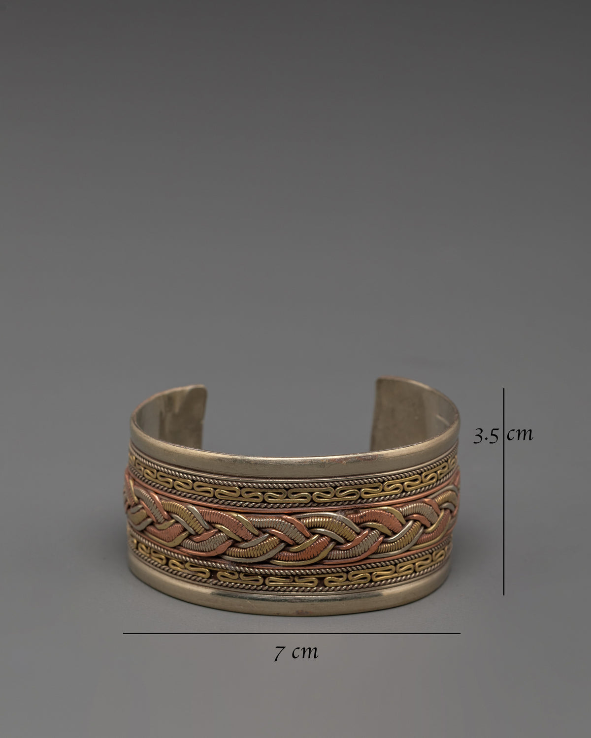 Traditional Himalayan Cuff Bracelet | Copper Brass Metal Jewelry
