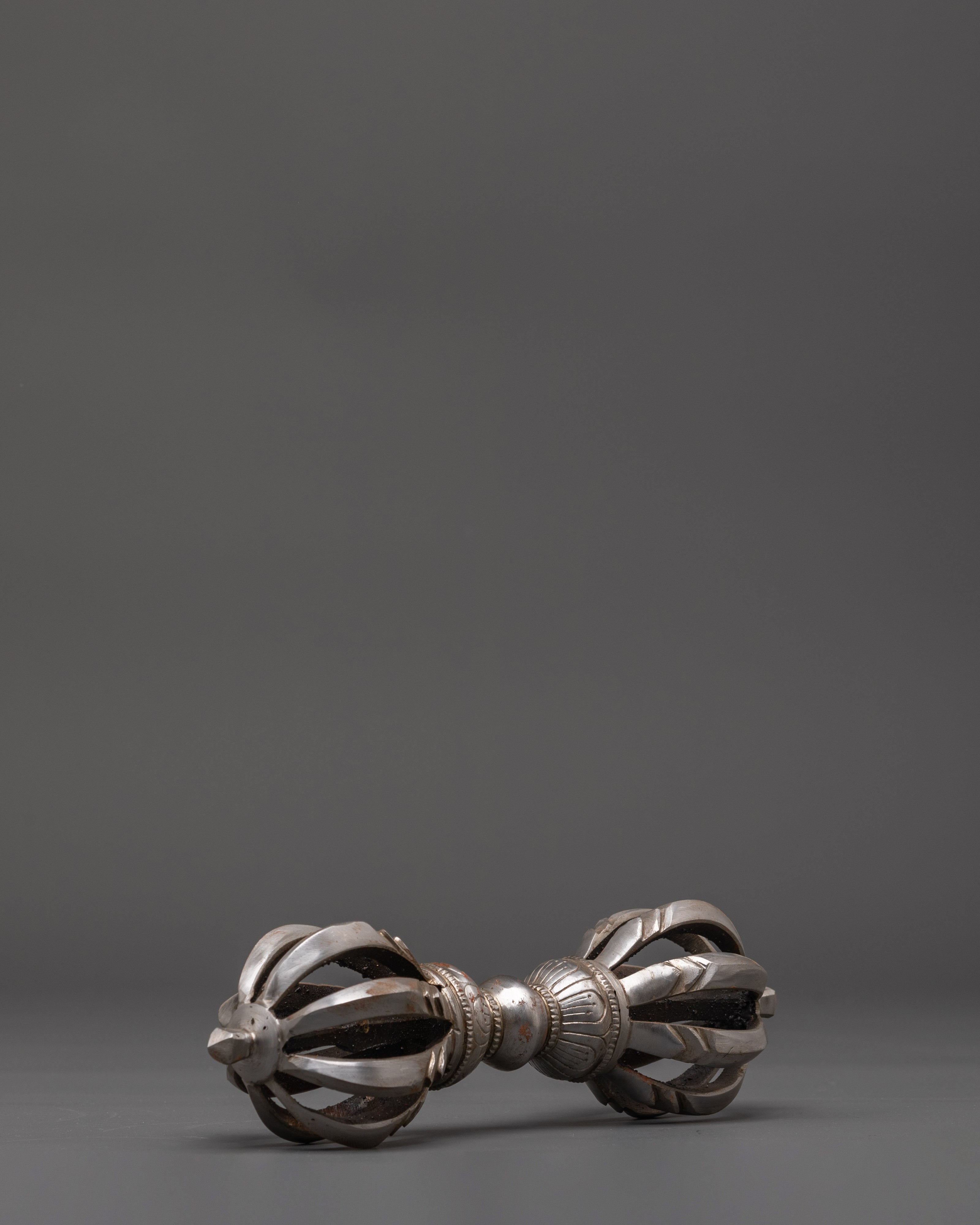 Traditional Handmade Vajra | Iron Body Ritual Tool for Spiritual Strength & Protection