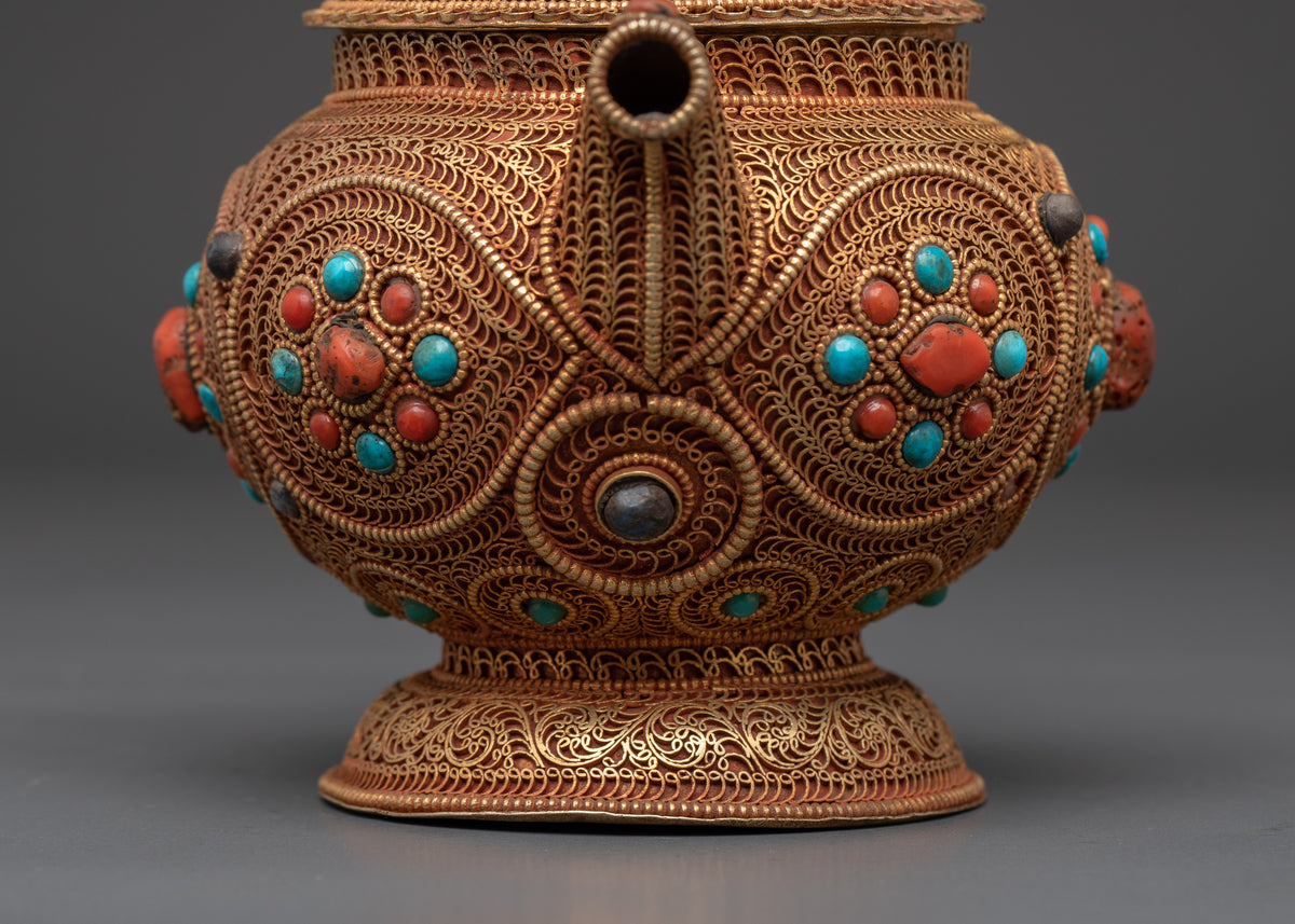 Sacred Buddhist Teapot | Tibetan Ritual Vessel