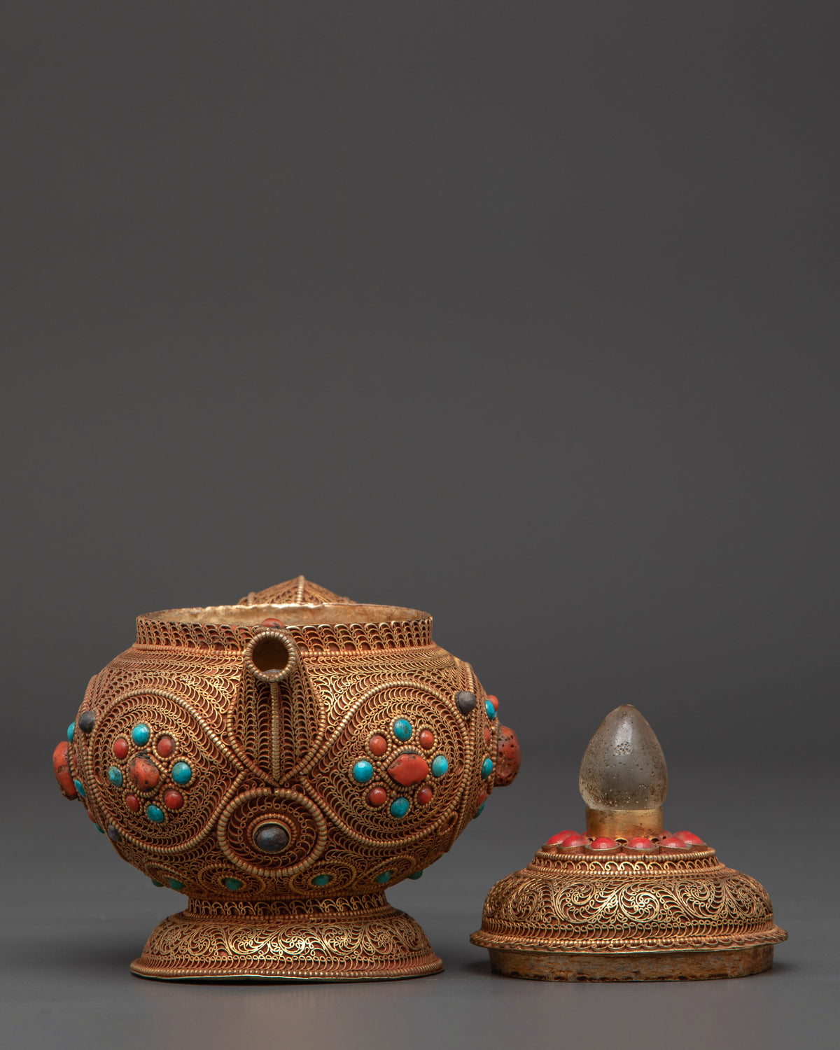 Sacred Buddhist Teapot | Tibetan Ritual Vessel