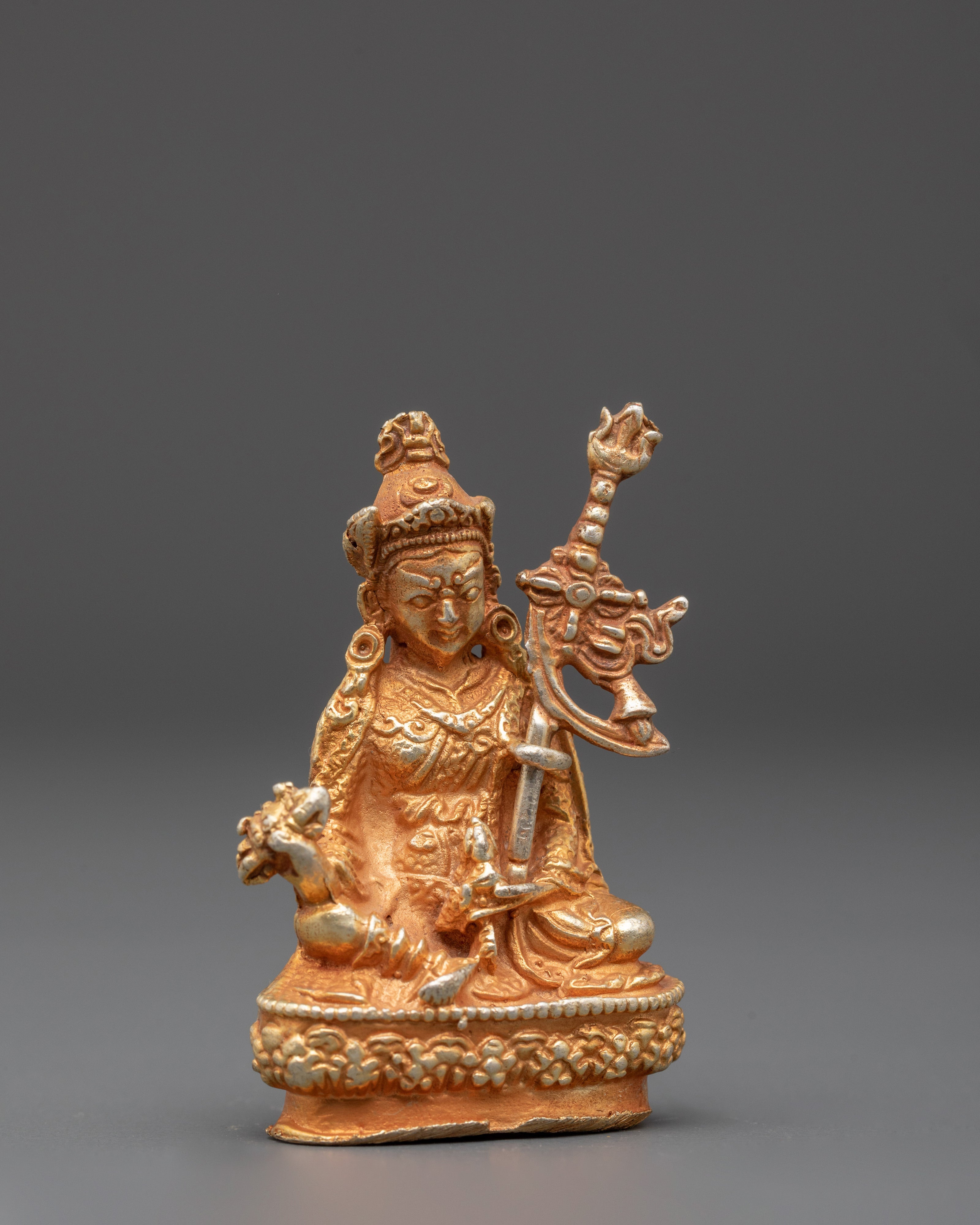 Guru Rinpoche Gold Plated Statue | Buddhist deity statue