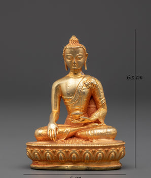 Spiritual Buddha Shakyamuni Statue Gold Plated Statue
