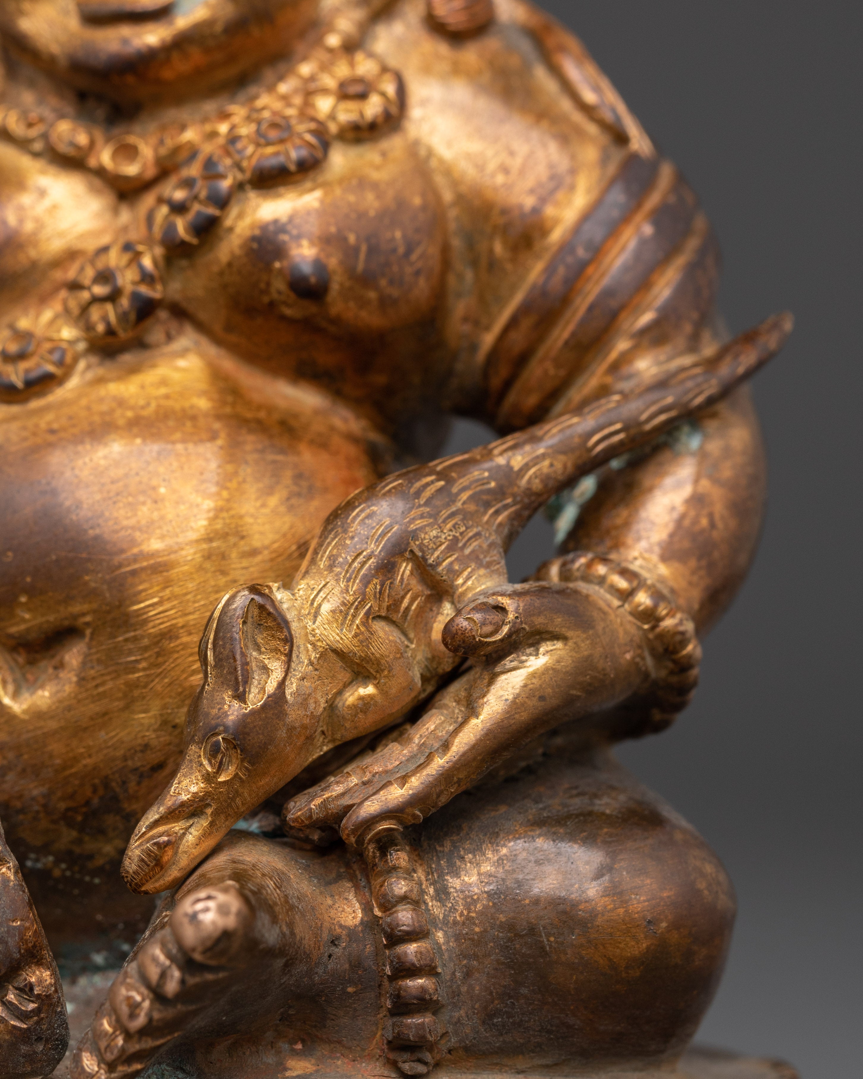 Tibetan Wealth God Dzambhala Sculpture | Buddha of Abundance
