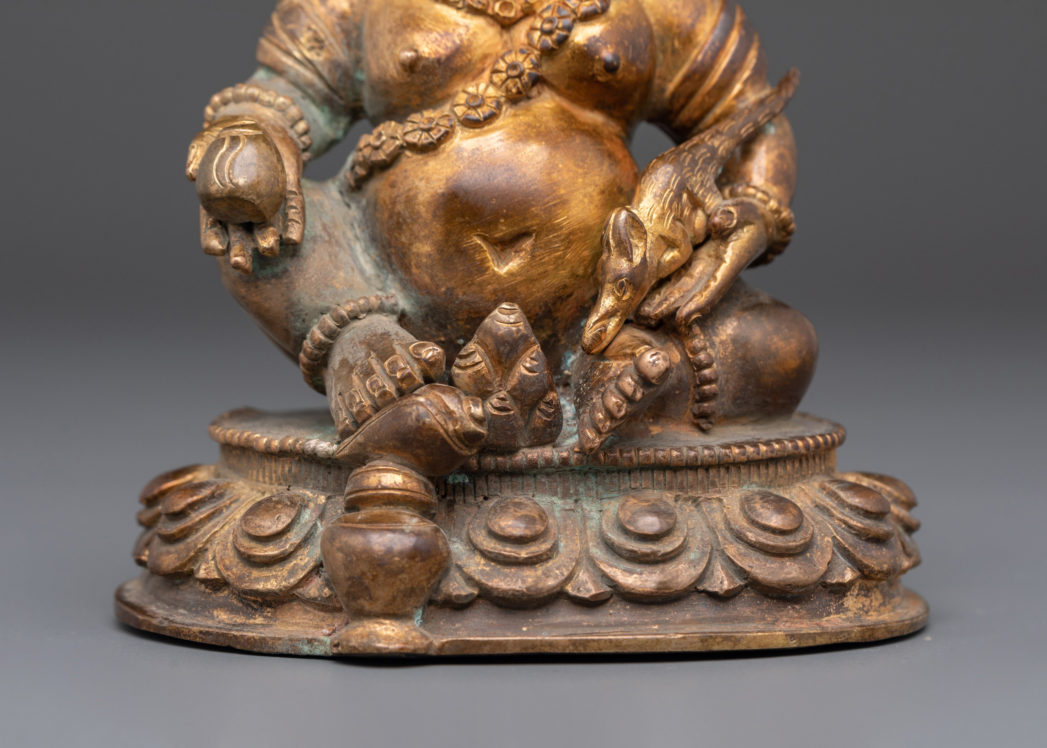 Tibetan Wealth God Dzambhala Sculpture | Buddha of Abundance