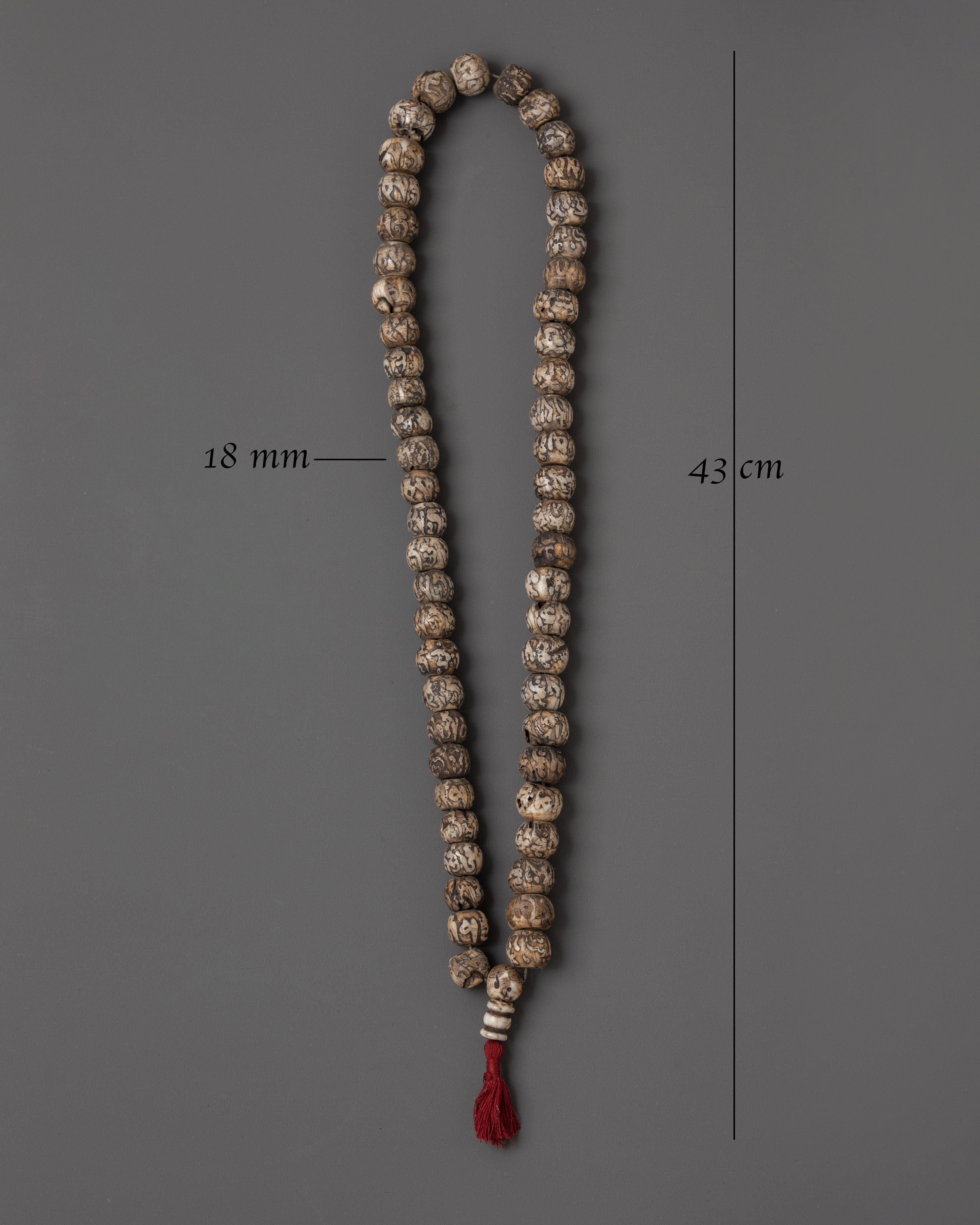 Sacred Ethically Sourced Buffalo Bone Mala Beads | Buddhist Prayer Beads for Meditation