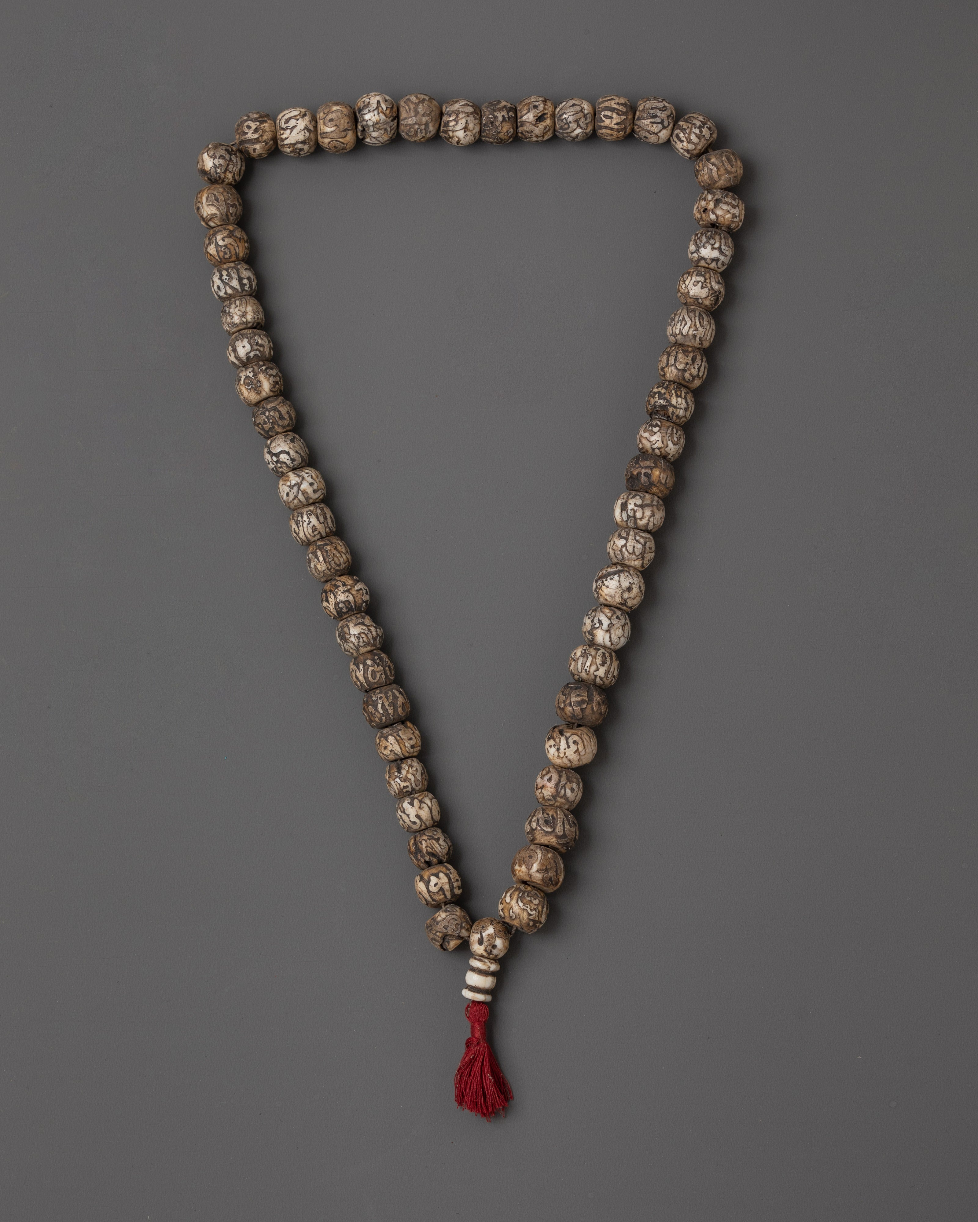 Sacred Ethically Sourced Buffalo Bone Mala Beads | Buddhist Prayer Beads for Meditation