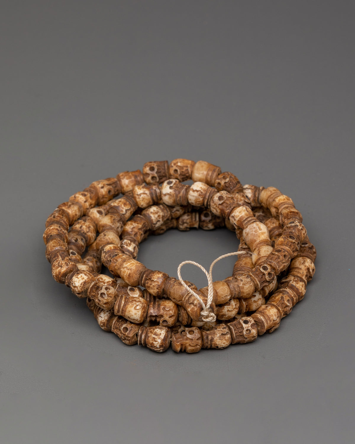 Sacred Ethically Sourced Buffalo Bone Prayer Mala | Buddhist Mala for Spiritual Practice