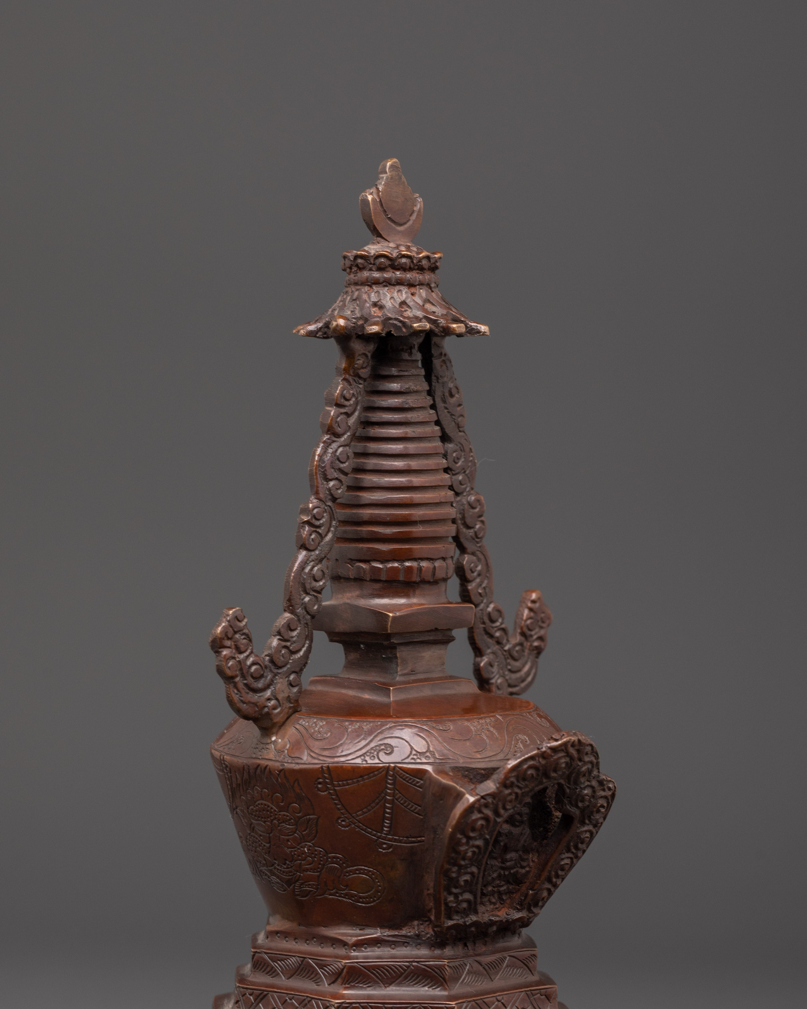 Meditation Stupa Decor | Tibetan Buddhist Shrine