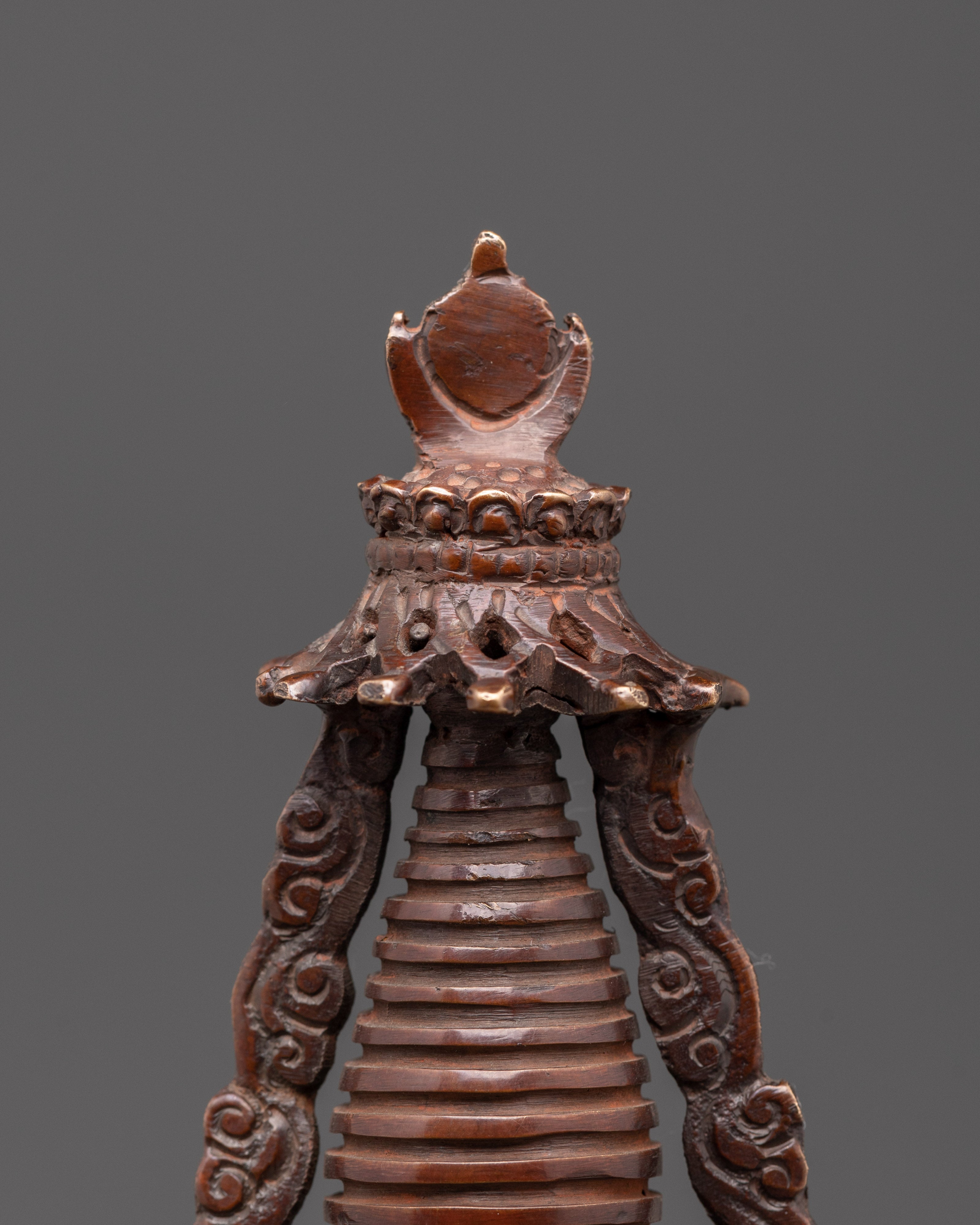 Buddhis Oxidized Stupa | Spiritual Shrine Decor