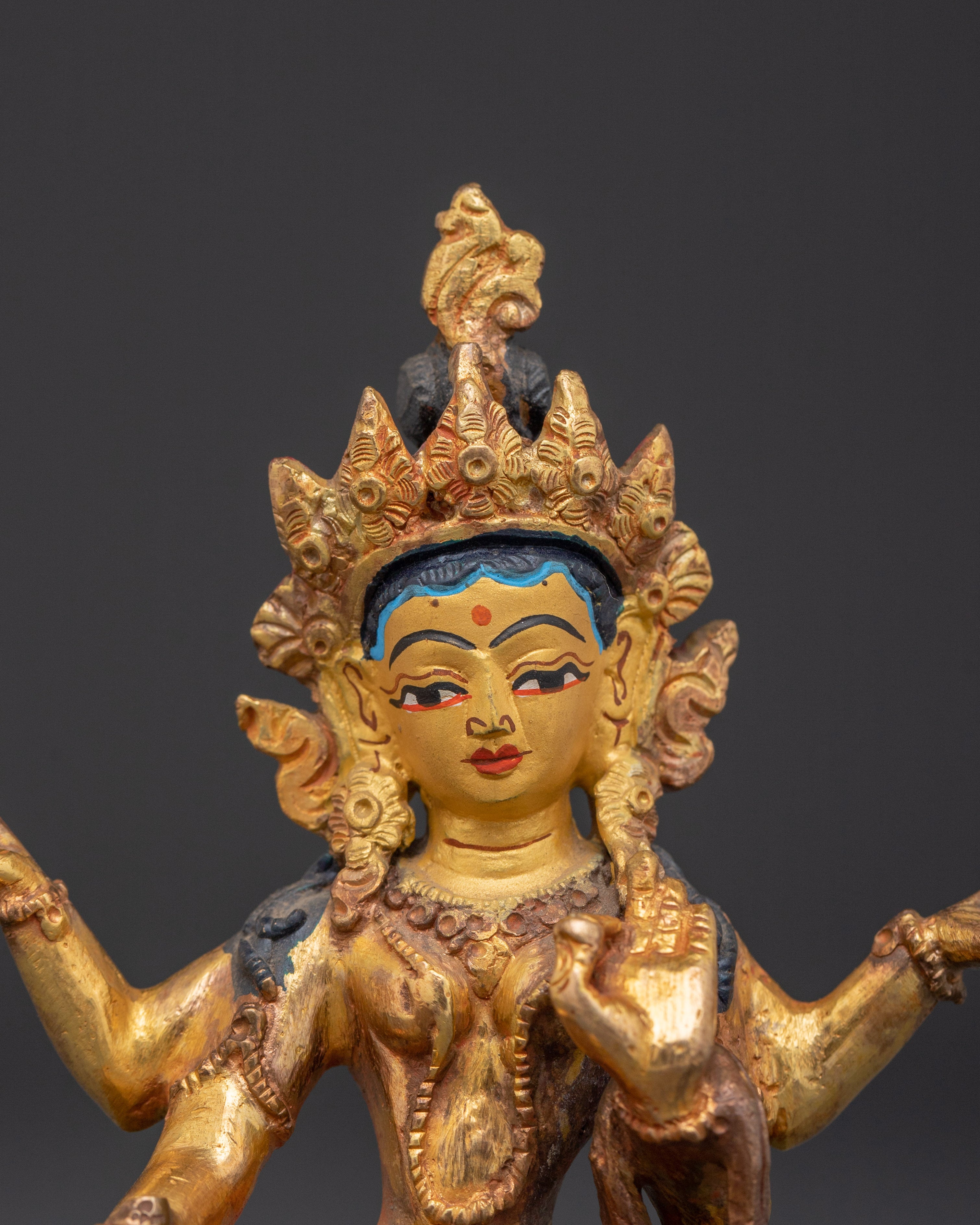 Hindu Wealth Deity Laxmi Figurine | Goddess of Prosperity and Fortune