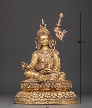 Tibetan Guru Rinpoche sculpture | Enlightened Master Art