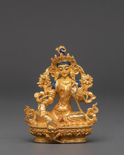 Tibetan Green Tara Bodhisattva Statue | Buddha of Compassion and Healing