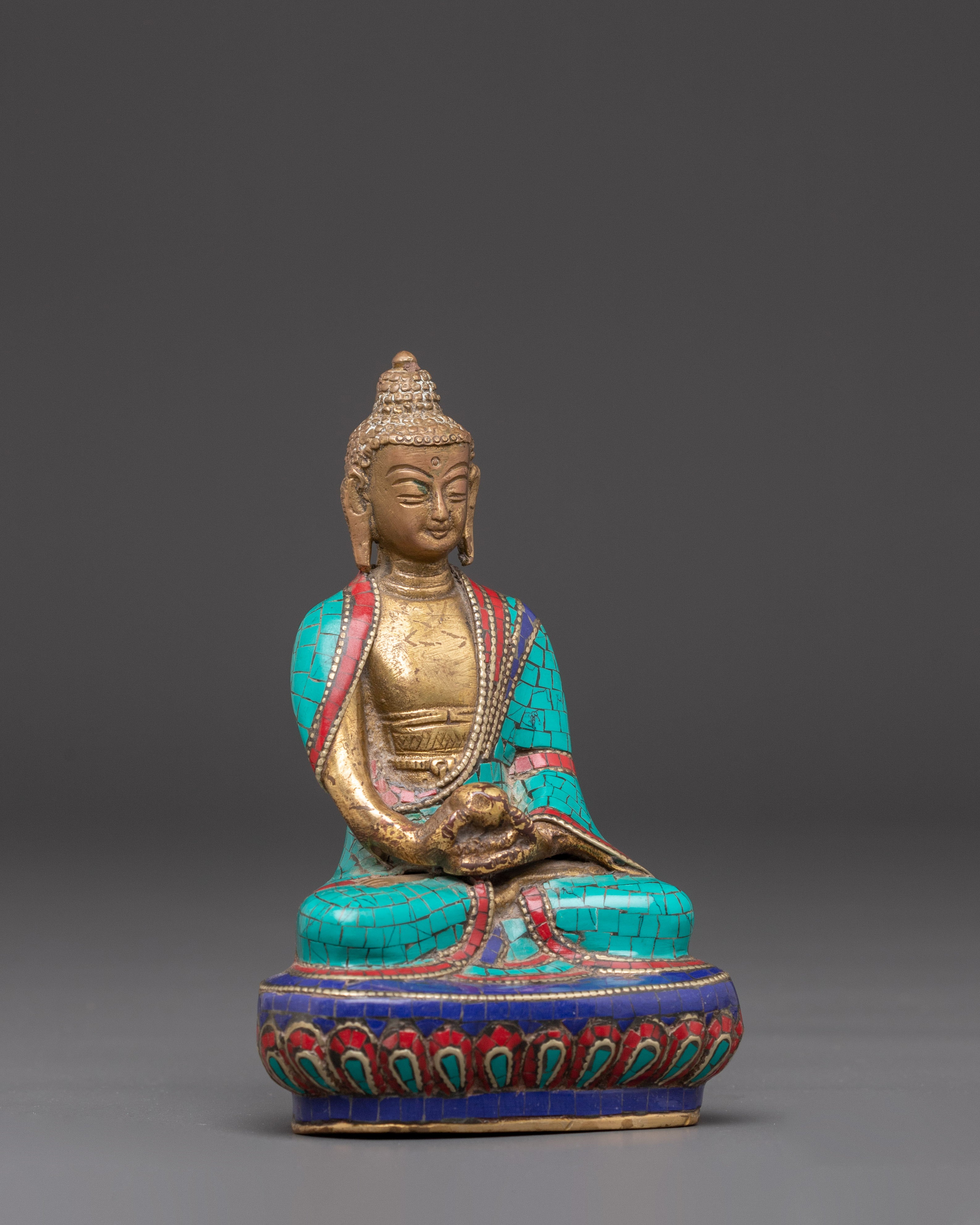 Sacred Buddha Amitabha Handcrafted Statue | Brass Amitabha Buddha Art