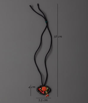 Sacred Traditional Handcrafted Locket | Ebony Coral Pendant