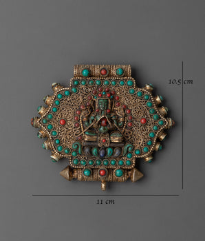 Himalayan Buddhist Prayer Locket | Tibetan Ghau Box Amulet