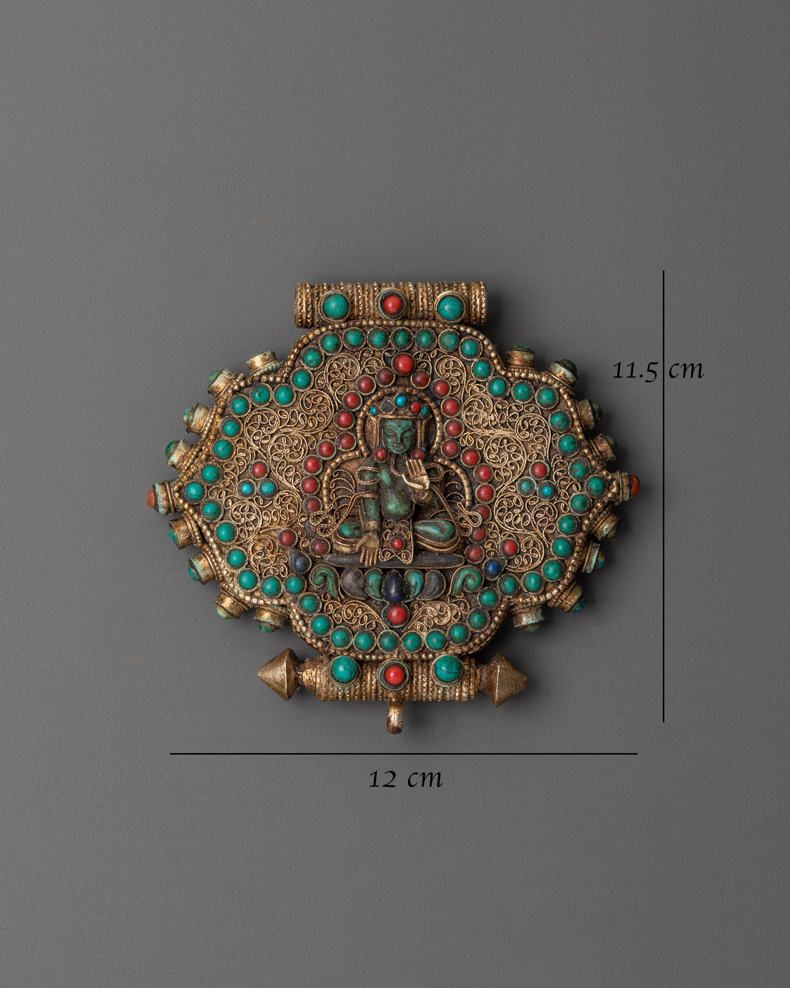 Handmade Tibetan Ghau Box Locket | Buddhist Prayer Amulet