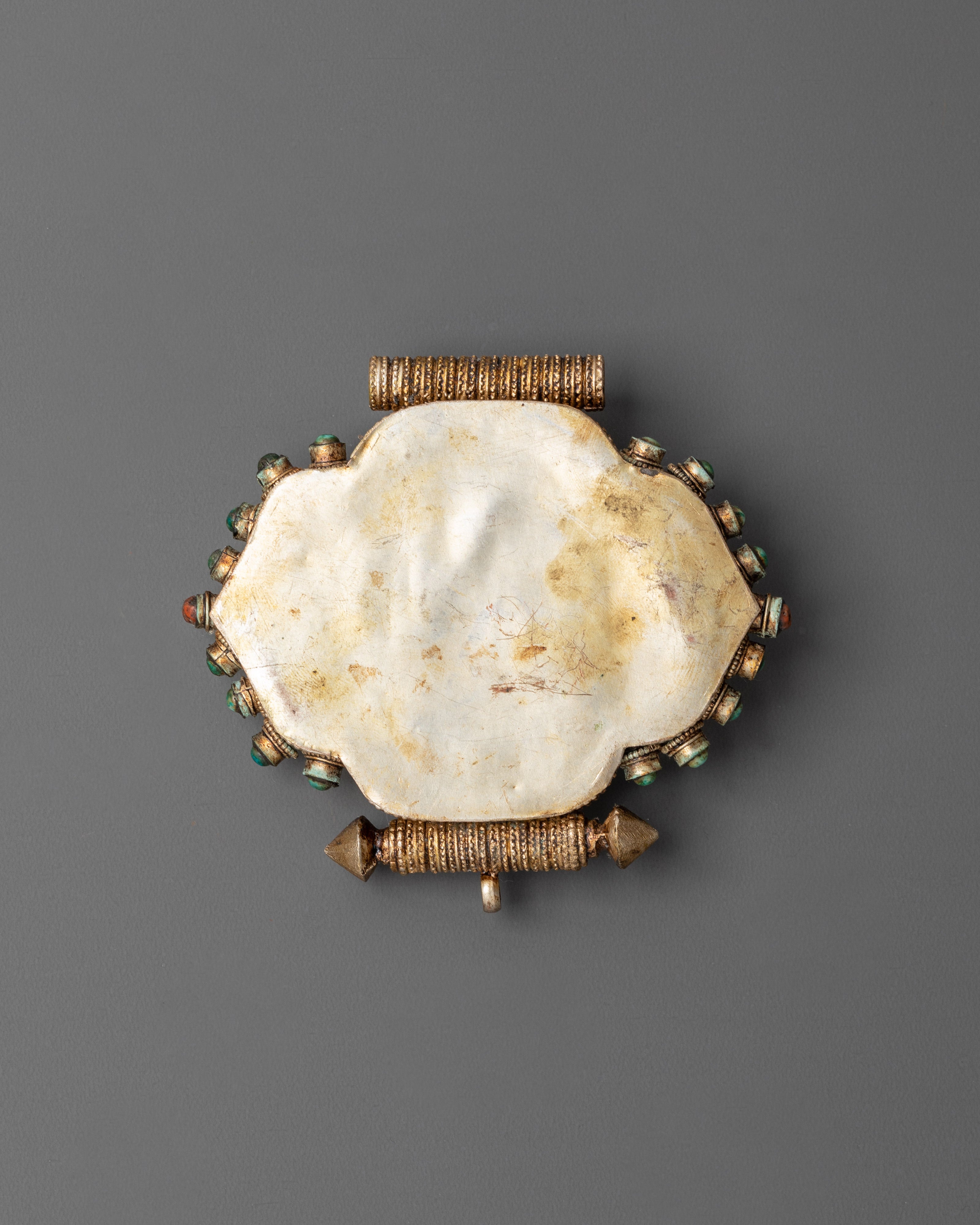 Handmade Tibetan Ghau Box Locket | Buddhist Prayer Amulet
