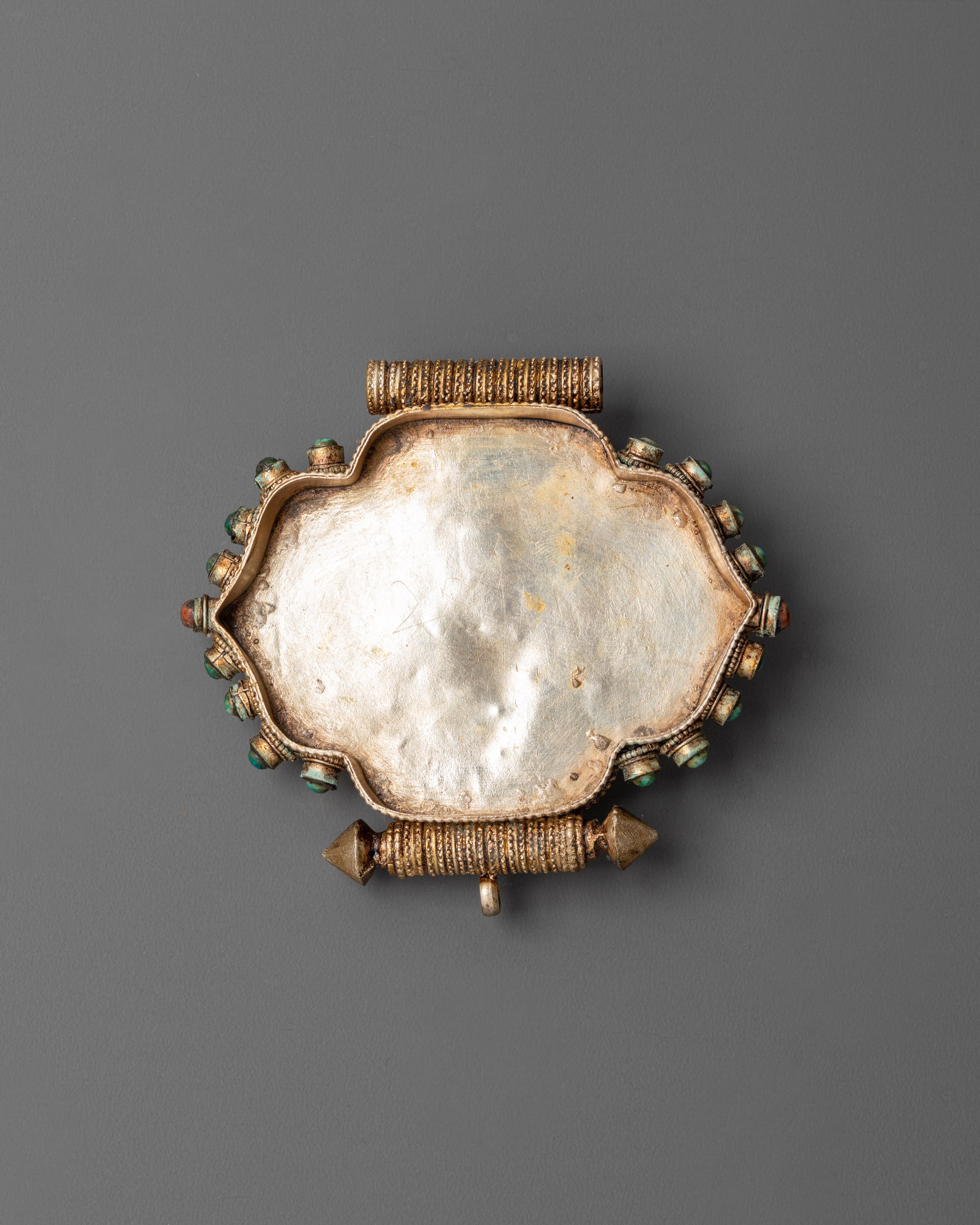 Handmade Tibetan Ghau Box Locket | Buddhist Prayer Amulet