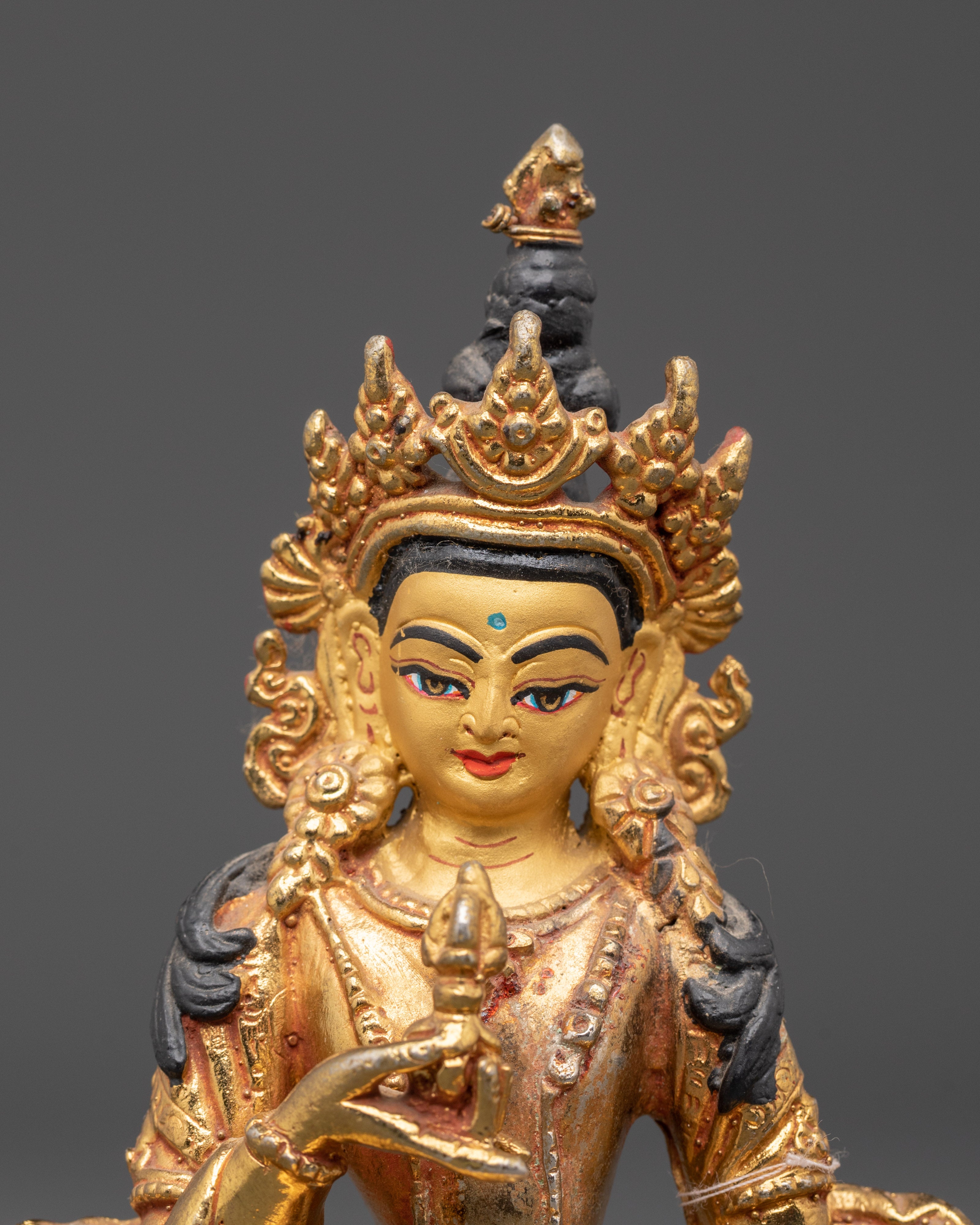 Tibetan Gold Plated Vajrasattva Statue | Buddhist Purification Sculpture