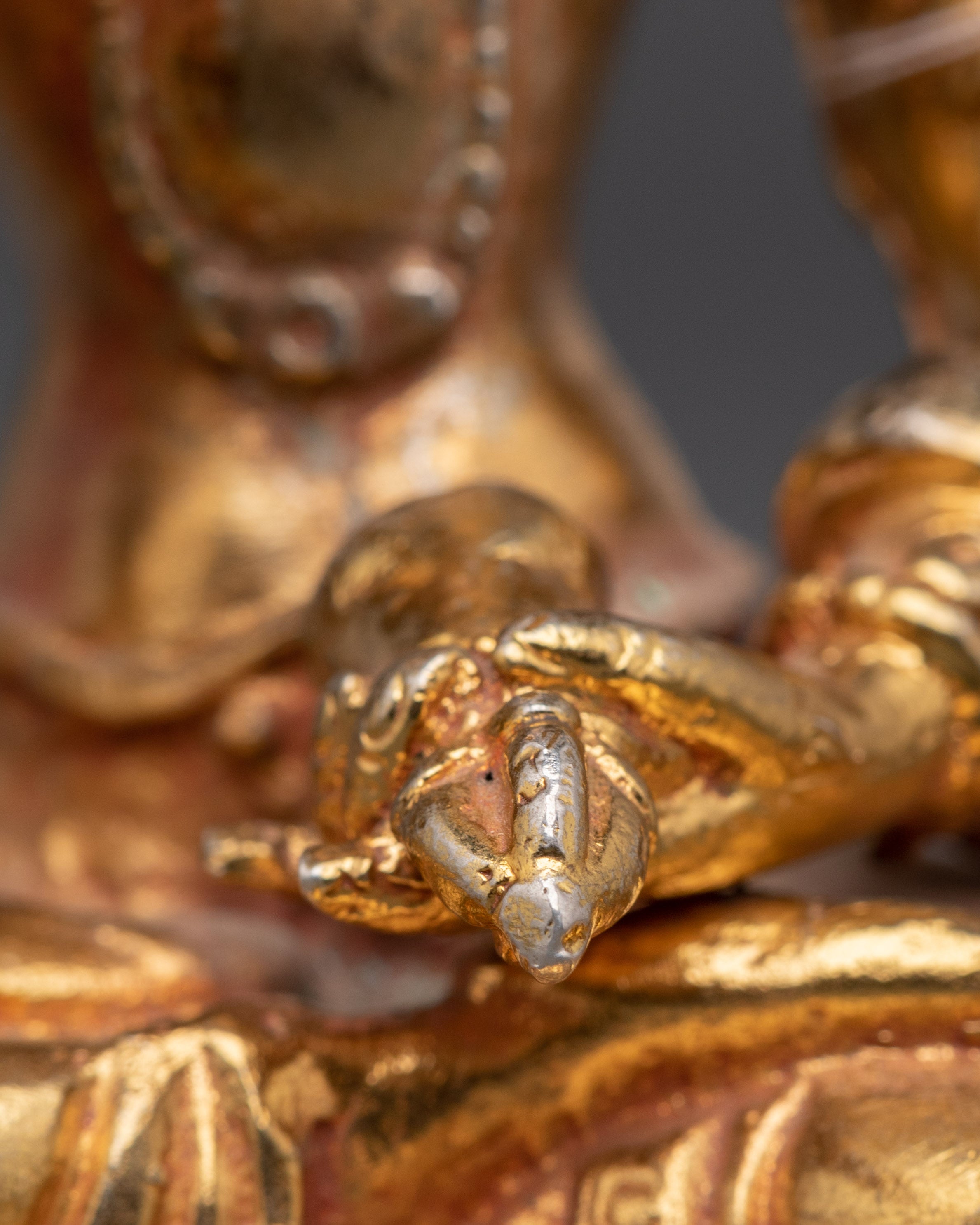 Tibetan Gold Plated Vajrasattva Statue | Buddhist Purification Sculpture