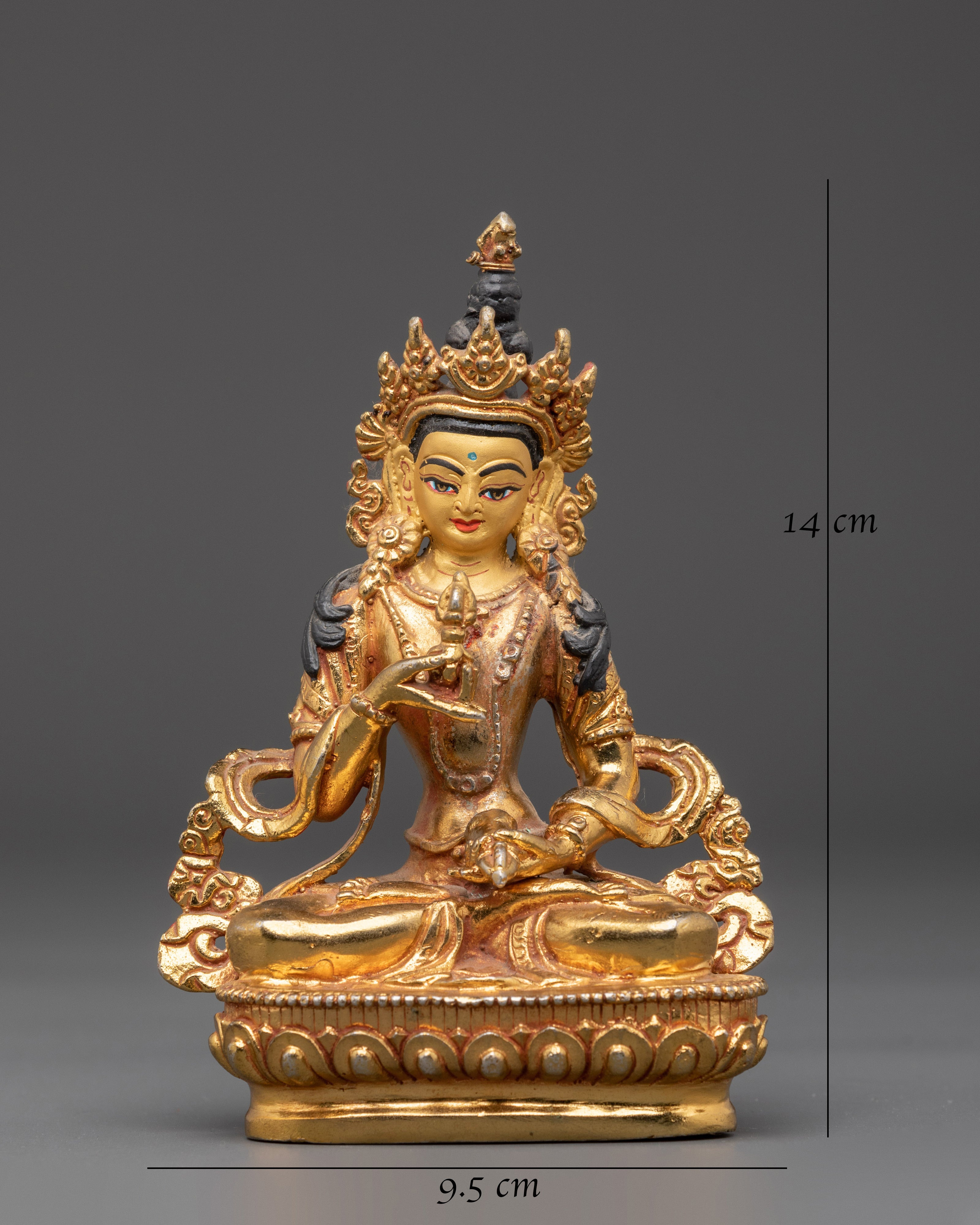 Tibetan Gold Plated Vajrasattva Statue | Buddhist Purification Sculpture