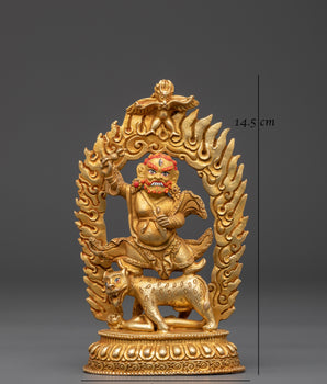 Sacred Protector Deity Dorje Drollo Statue | Tibetan Guardian Sculpture