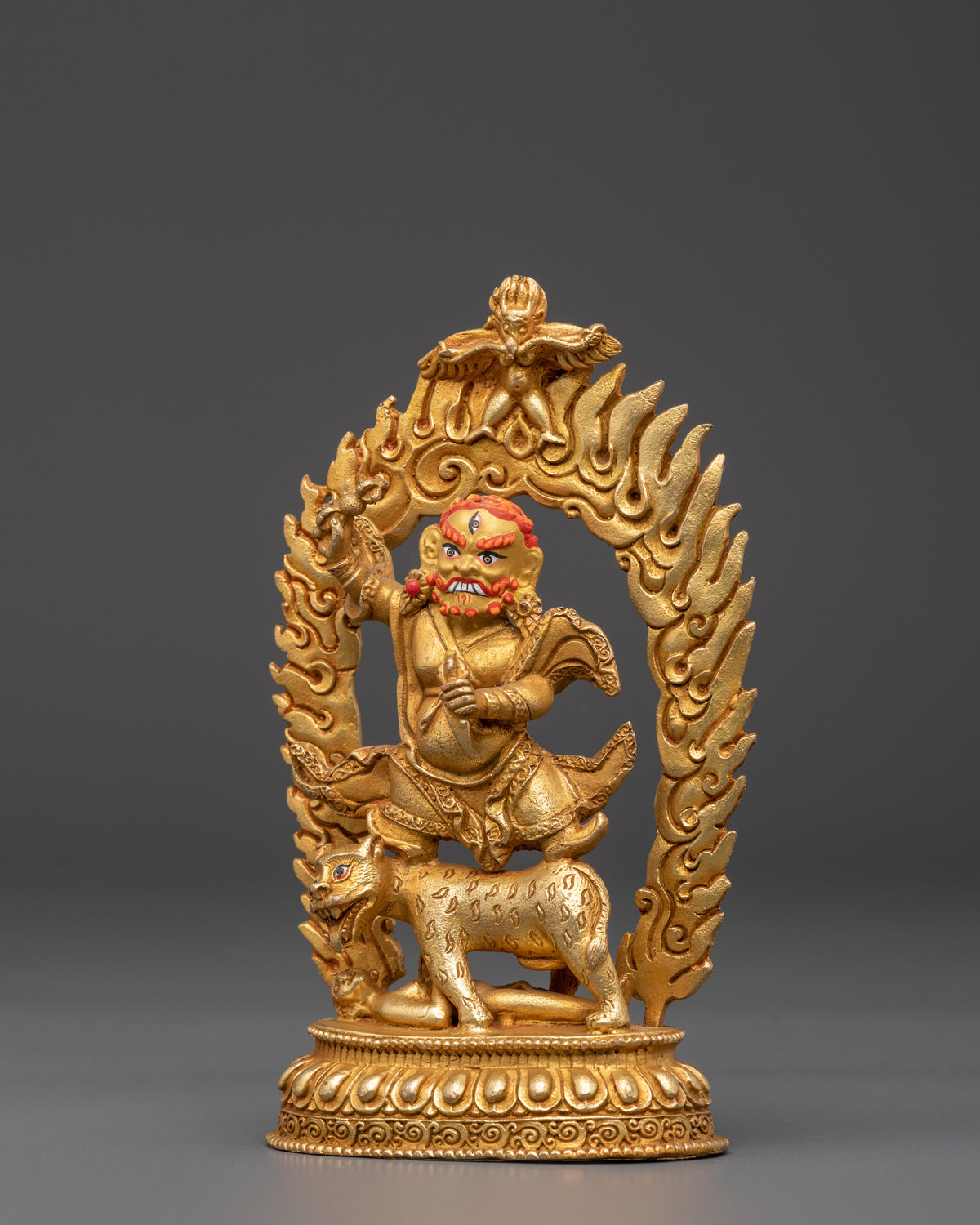 Sacred Protector Deity Dorje Drollo Statue | Tibetan Guardian Sculpture