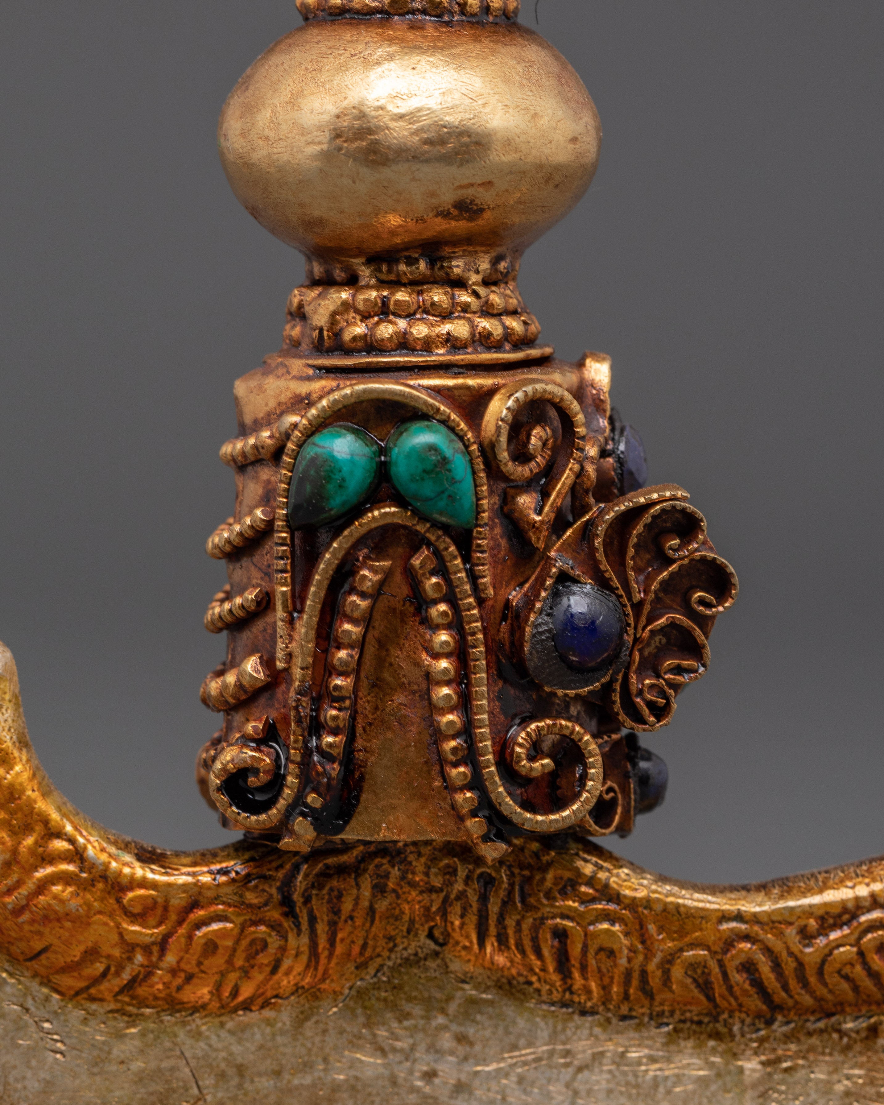 Kartika Knife for Buddhist Ritual | Ritual Knife with Coral and Turquoise
